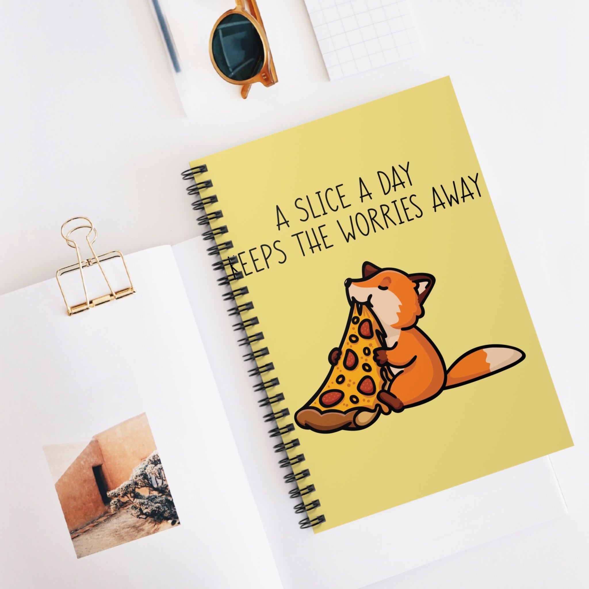 A Slice A Day Keeps The Worries Away A5 Lined Notebook