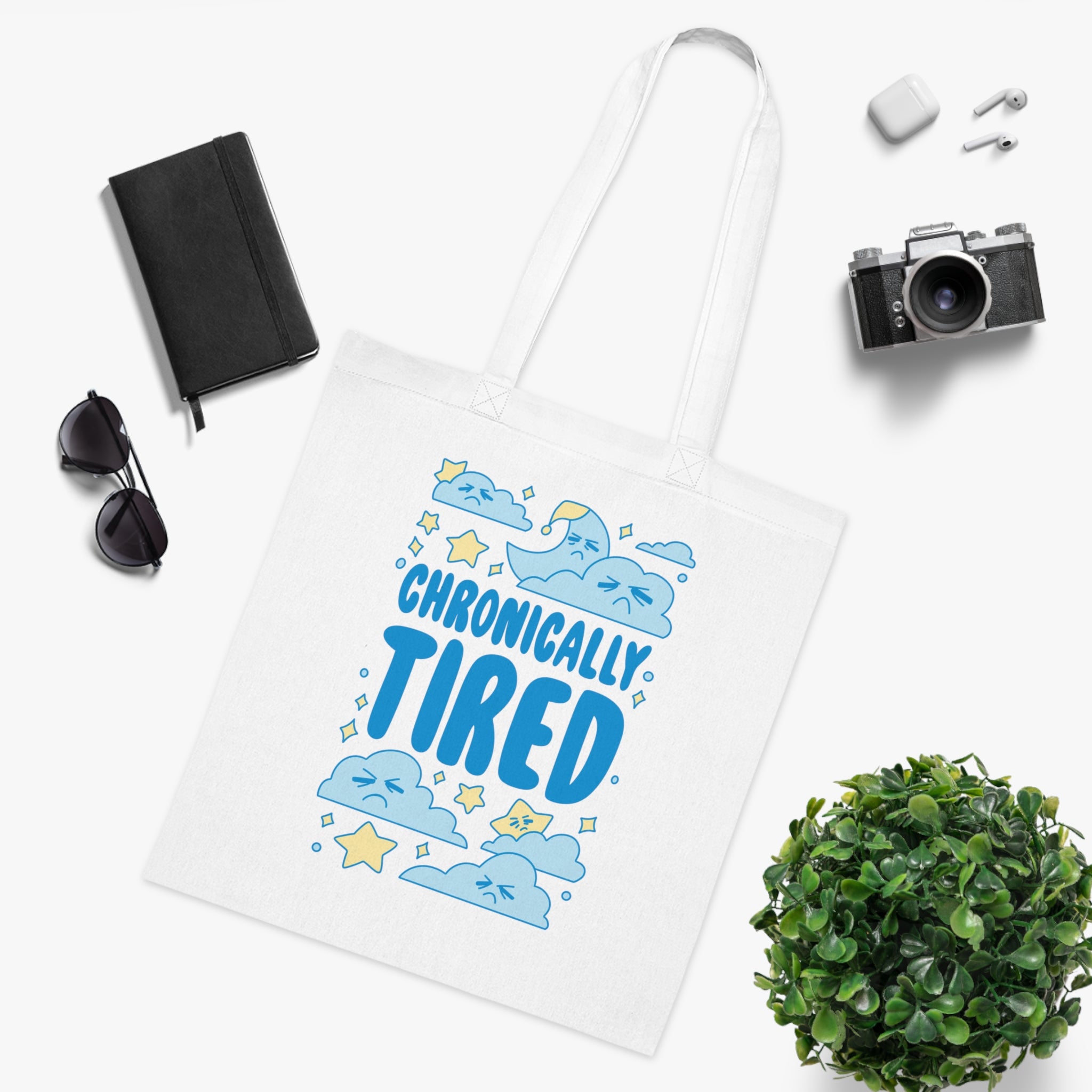 Chronically Tired White Tote Bag
