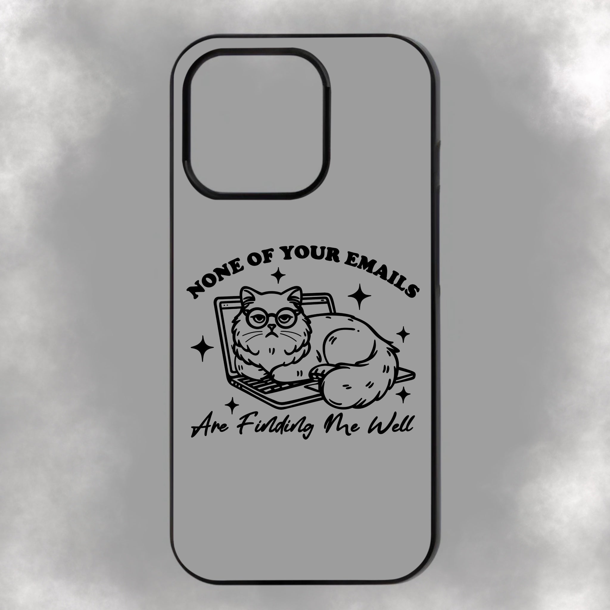 None Of Your Emails Are Finding Me Well iPhone Rubber Phone Case