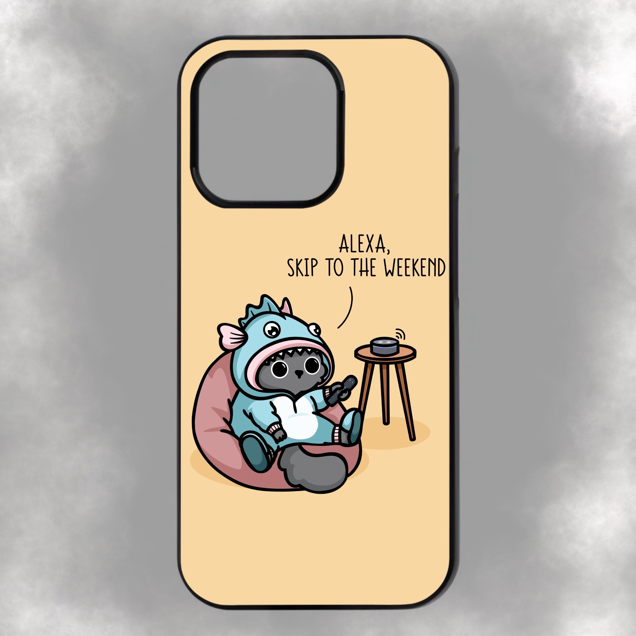Alexa, Skip To The Weekend iPhone Rubber Phone Case