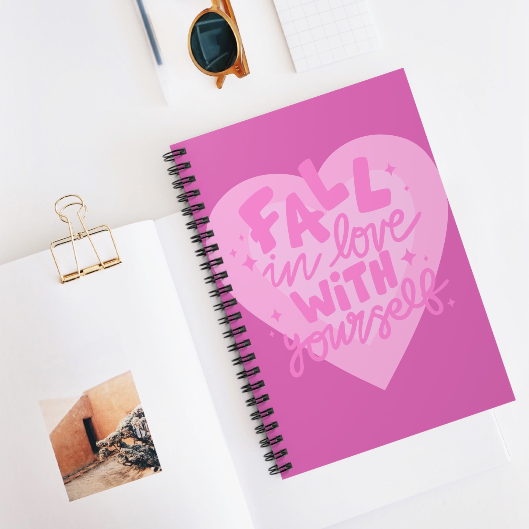 Fall In Love With Yourself A5 Lined Notebook