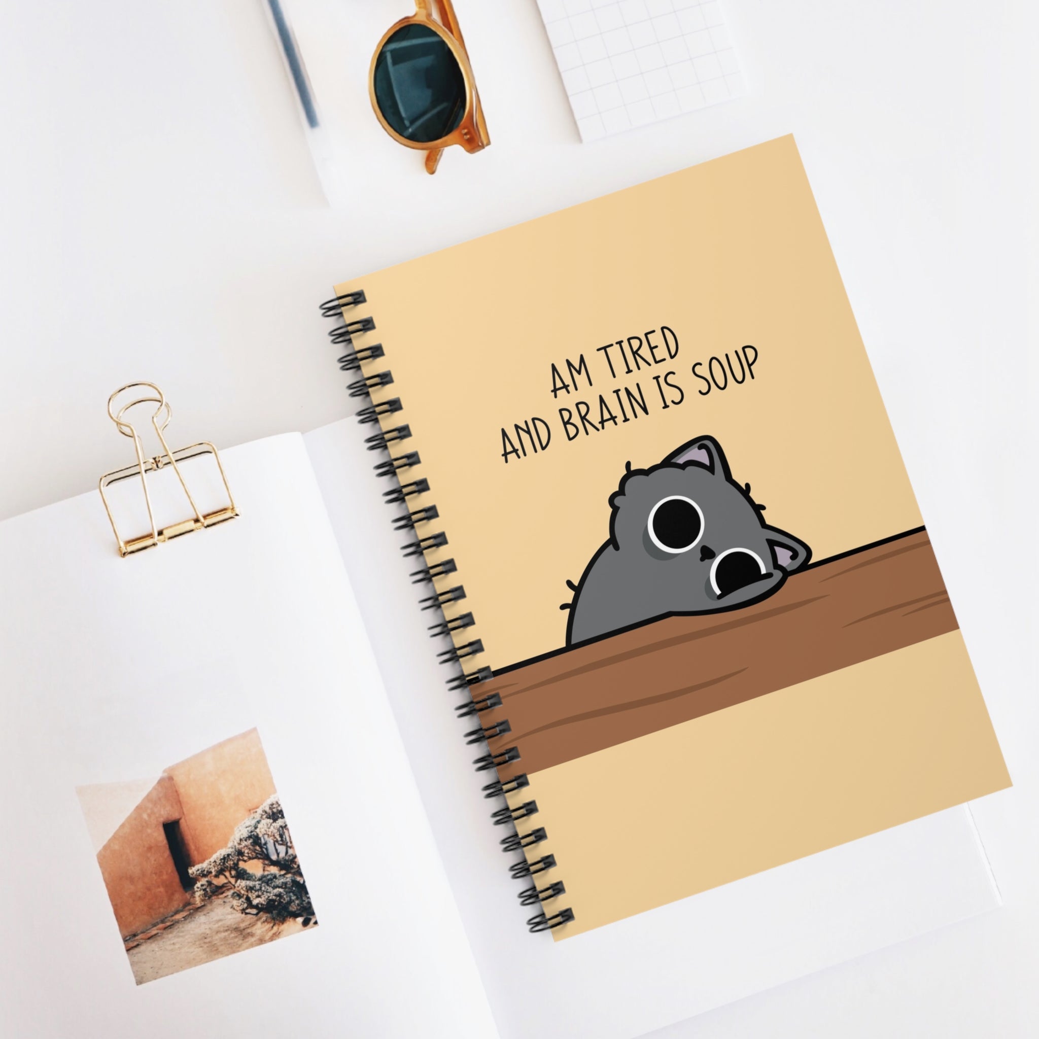 Am Tired And Brain Is Soup A5 Lined Notebook