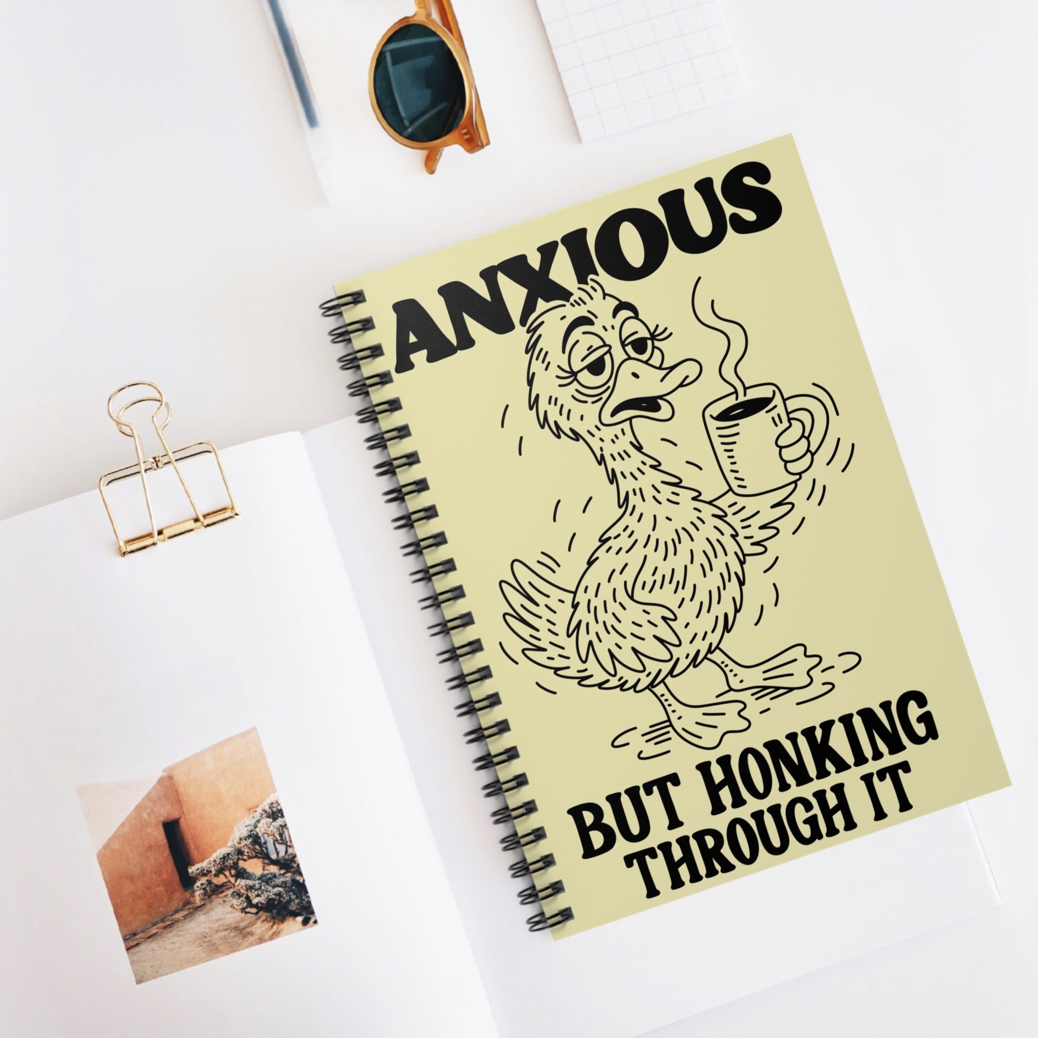 Anxious But Honking Through It A5 Lined Notebook