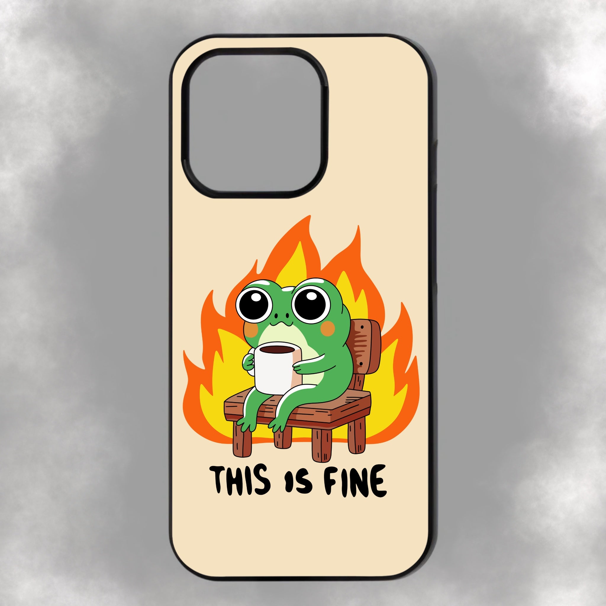 This Is Fine iPhone Rubber Phone Case