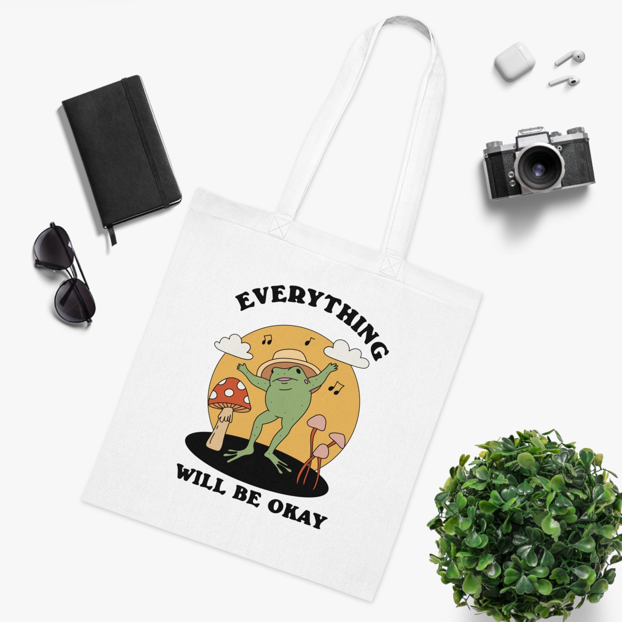 Everything Will Be Okay White Tote Bag