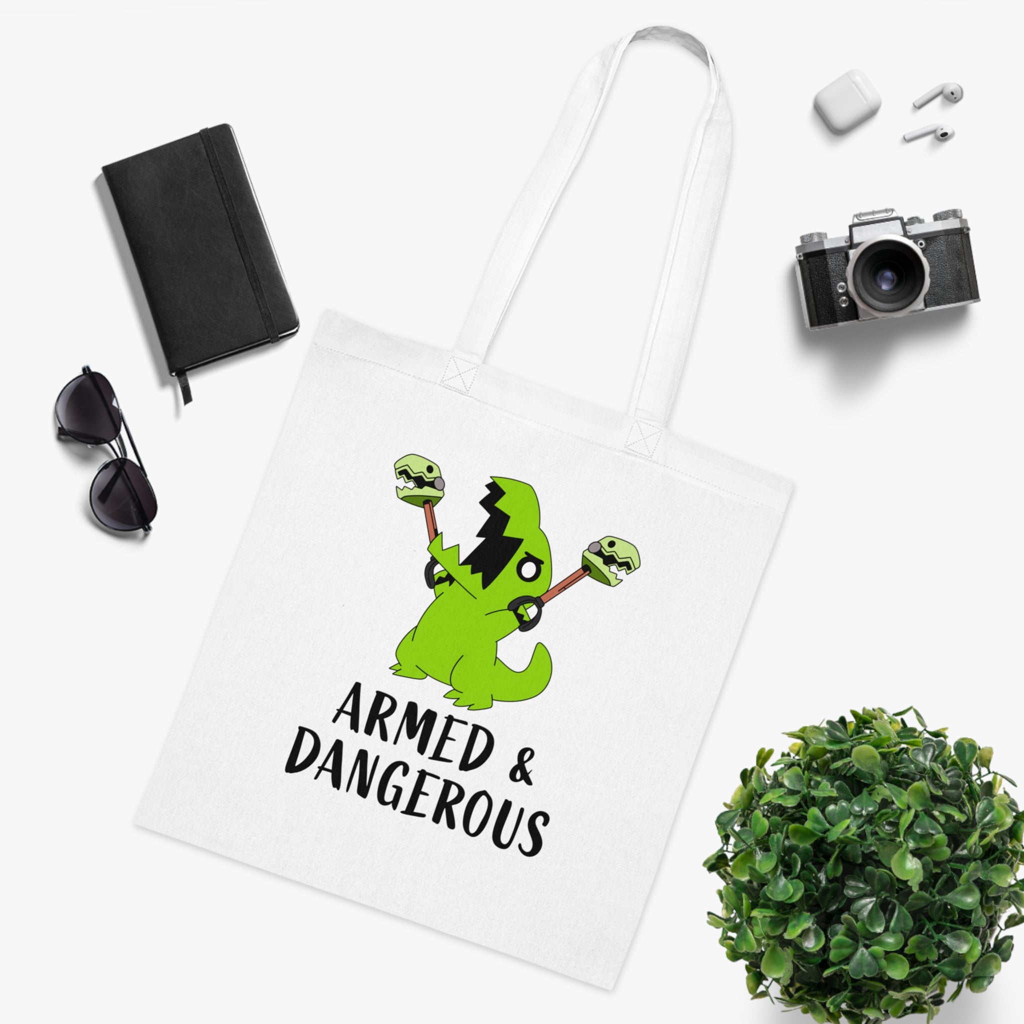 Armed & Dangerous White Tote Bag