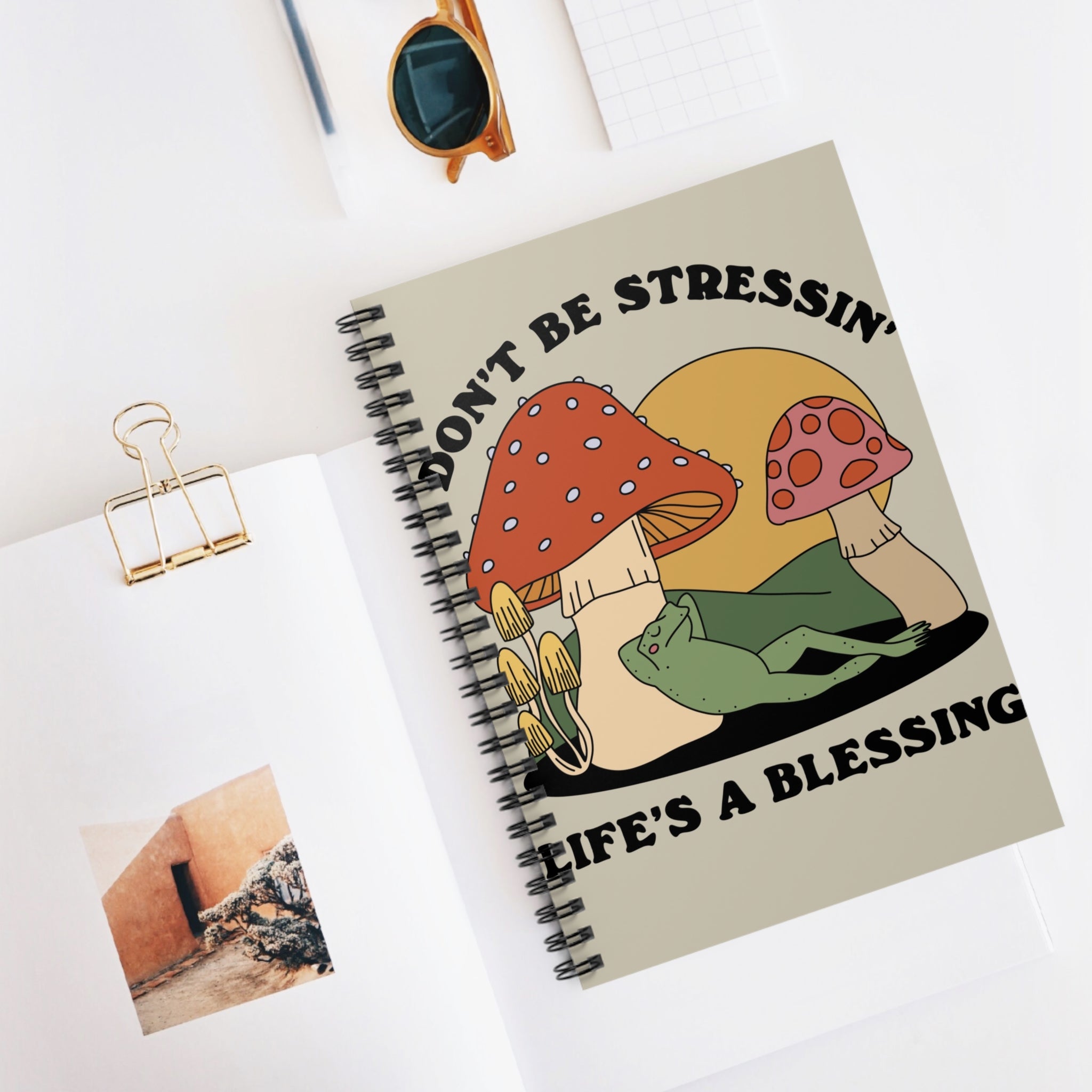 Don’t Be Stressin’ Life’s A Blessing A5 Lined Notebook