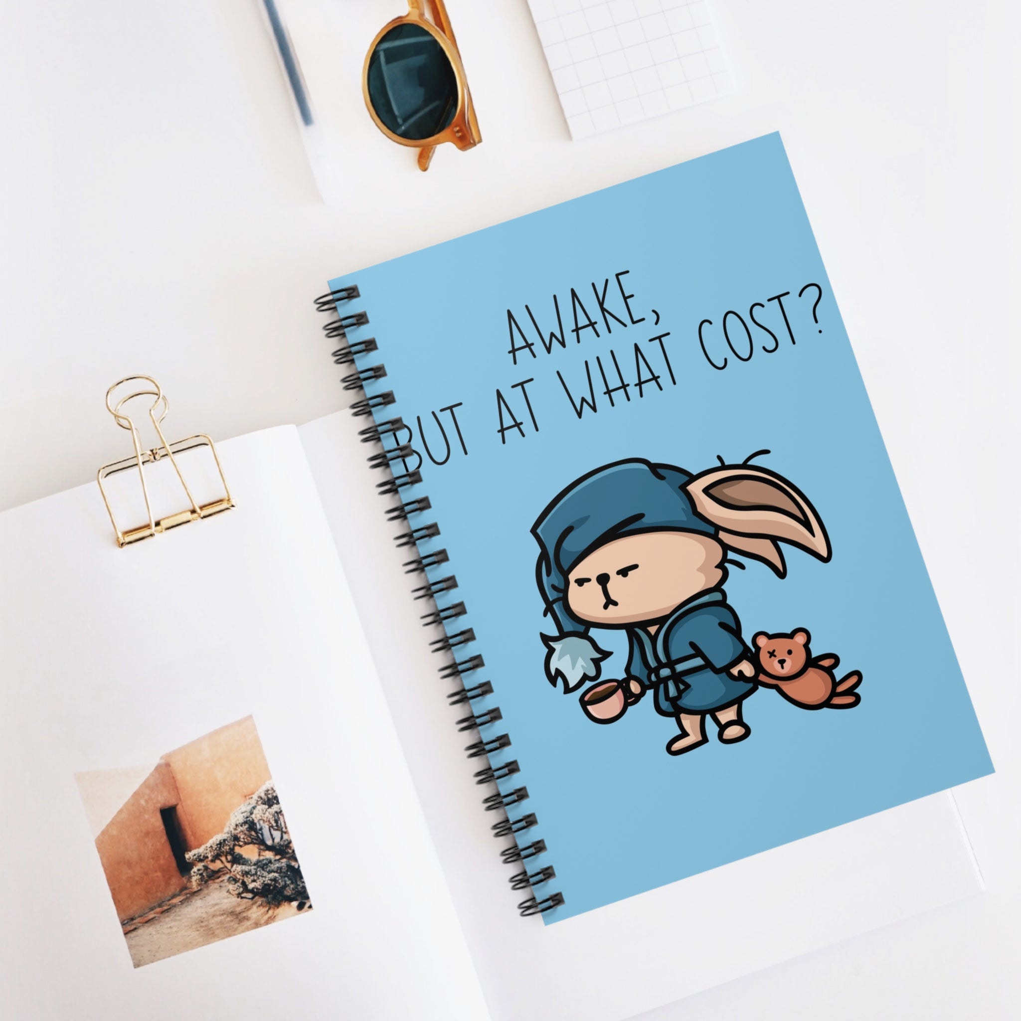 Awake, But At What Cost? A5 Lined Notebook