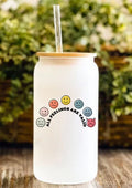 All Feelings Are Valid 12oz Frosted Glass Tumbler