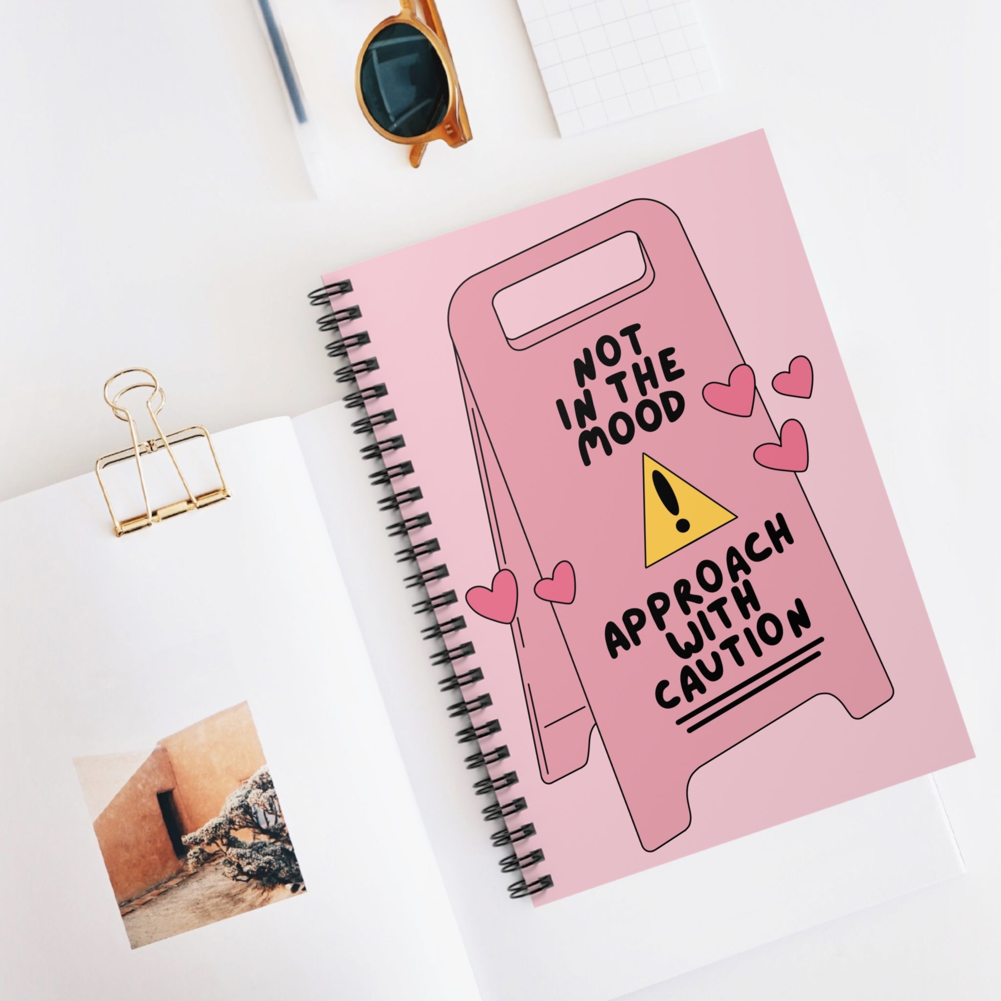 Not In The Mood Approach With Caution A5 Lined Notebook