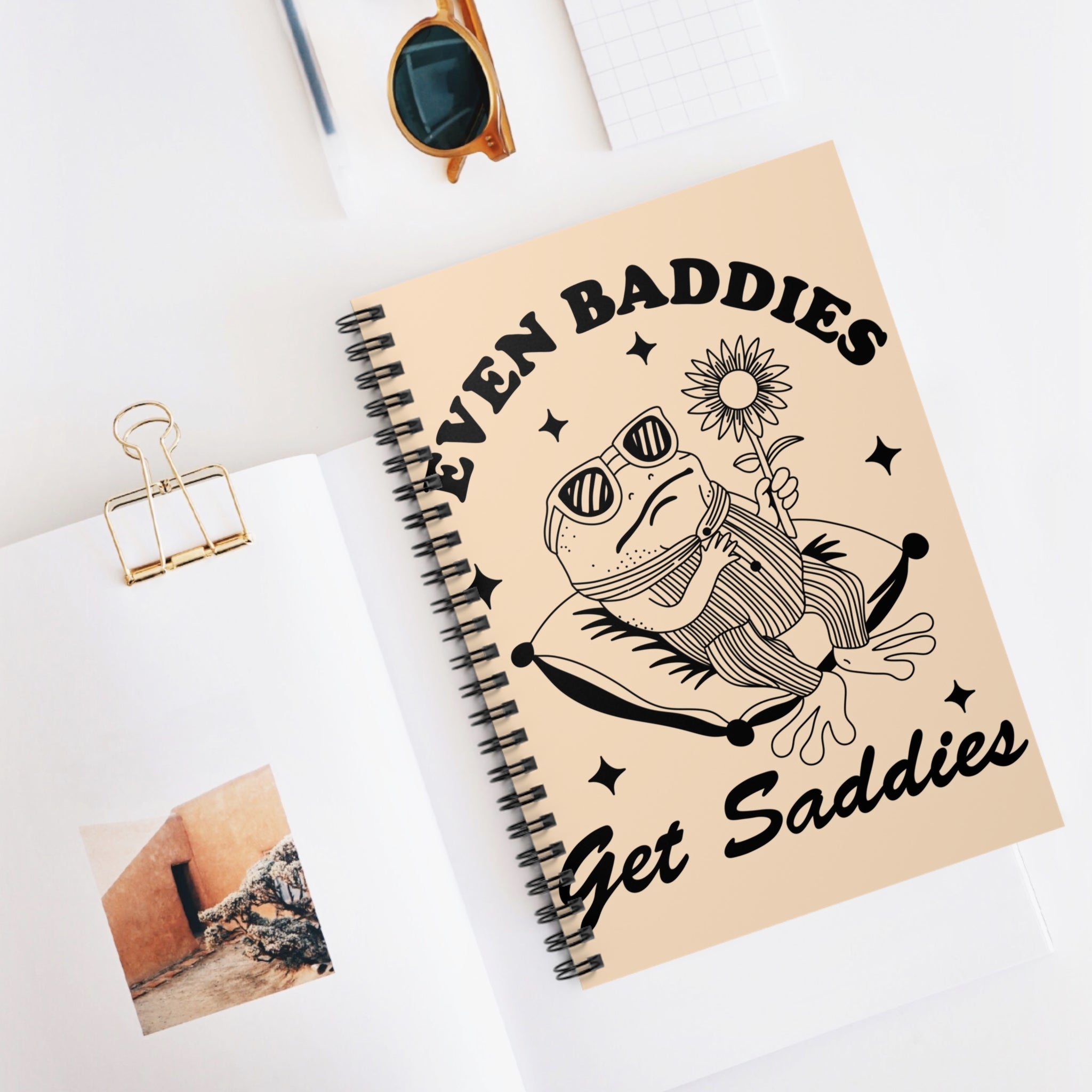 Even Baddies Get Saddies A5 Lined Notebook