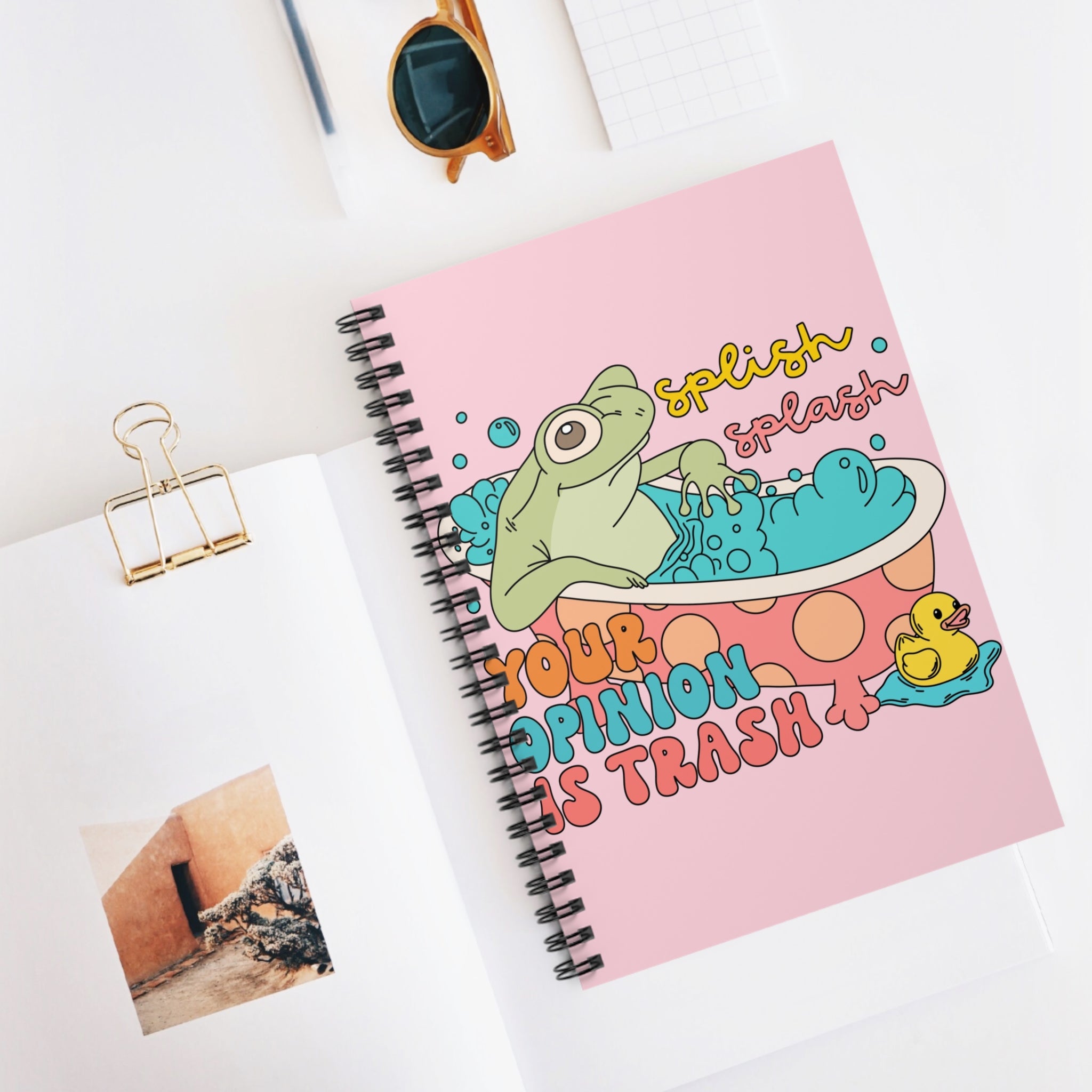 Splish Splash Your Opinion Is Trash A5 Lined Notebook