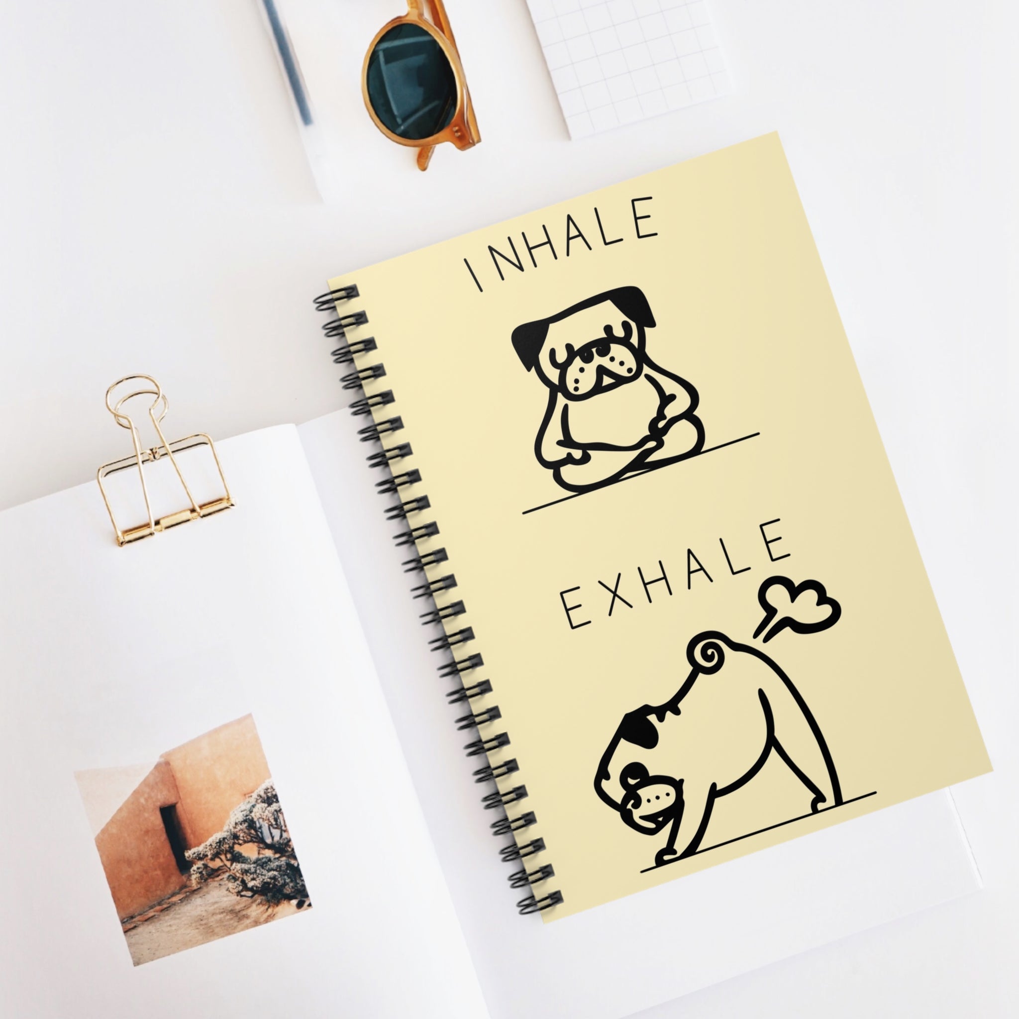 Inhale Exhale A5 Lined Notebook