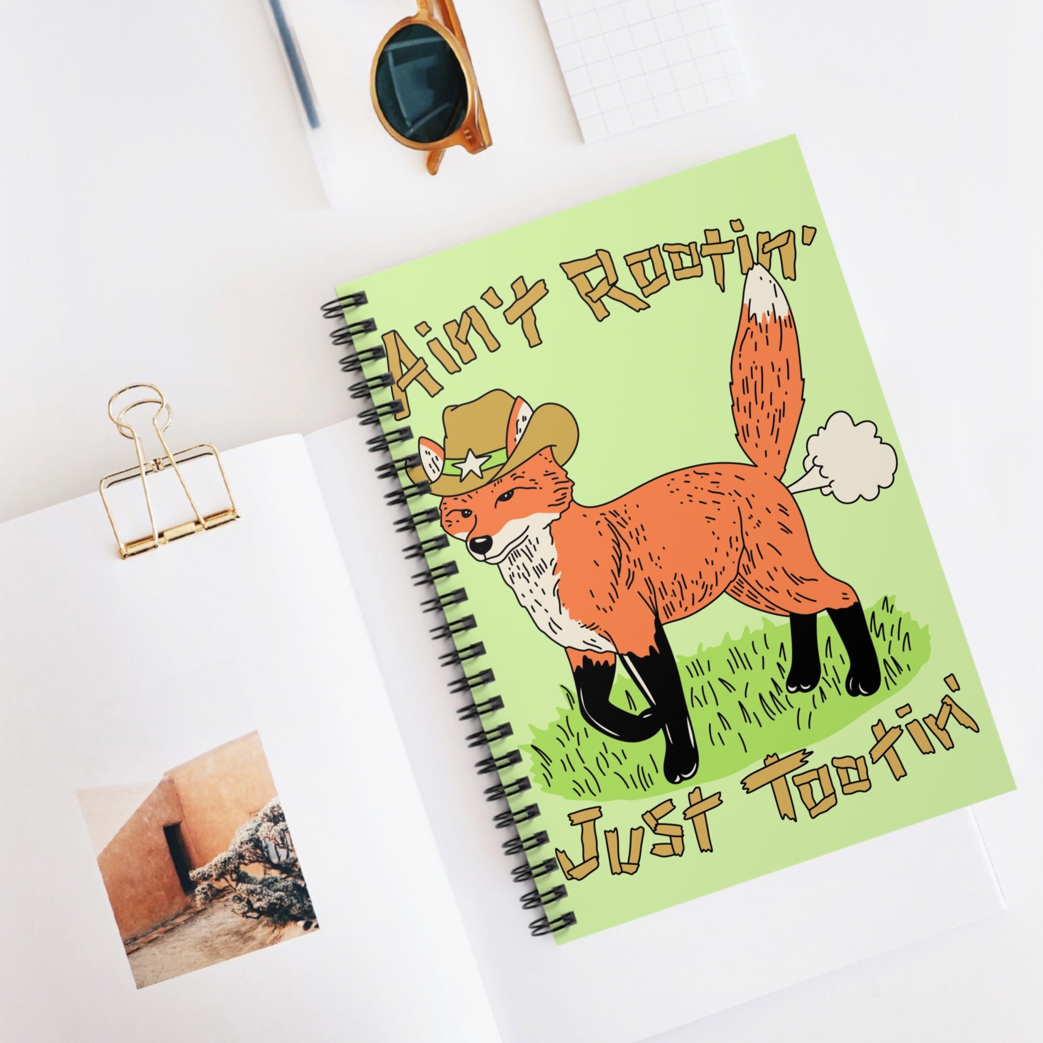 Ain’t Rootin’ Just Tootin’ A5 Lined Notebook