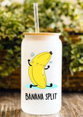 Banana Split 12oz Frosted Glass Tumbler