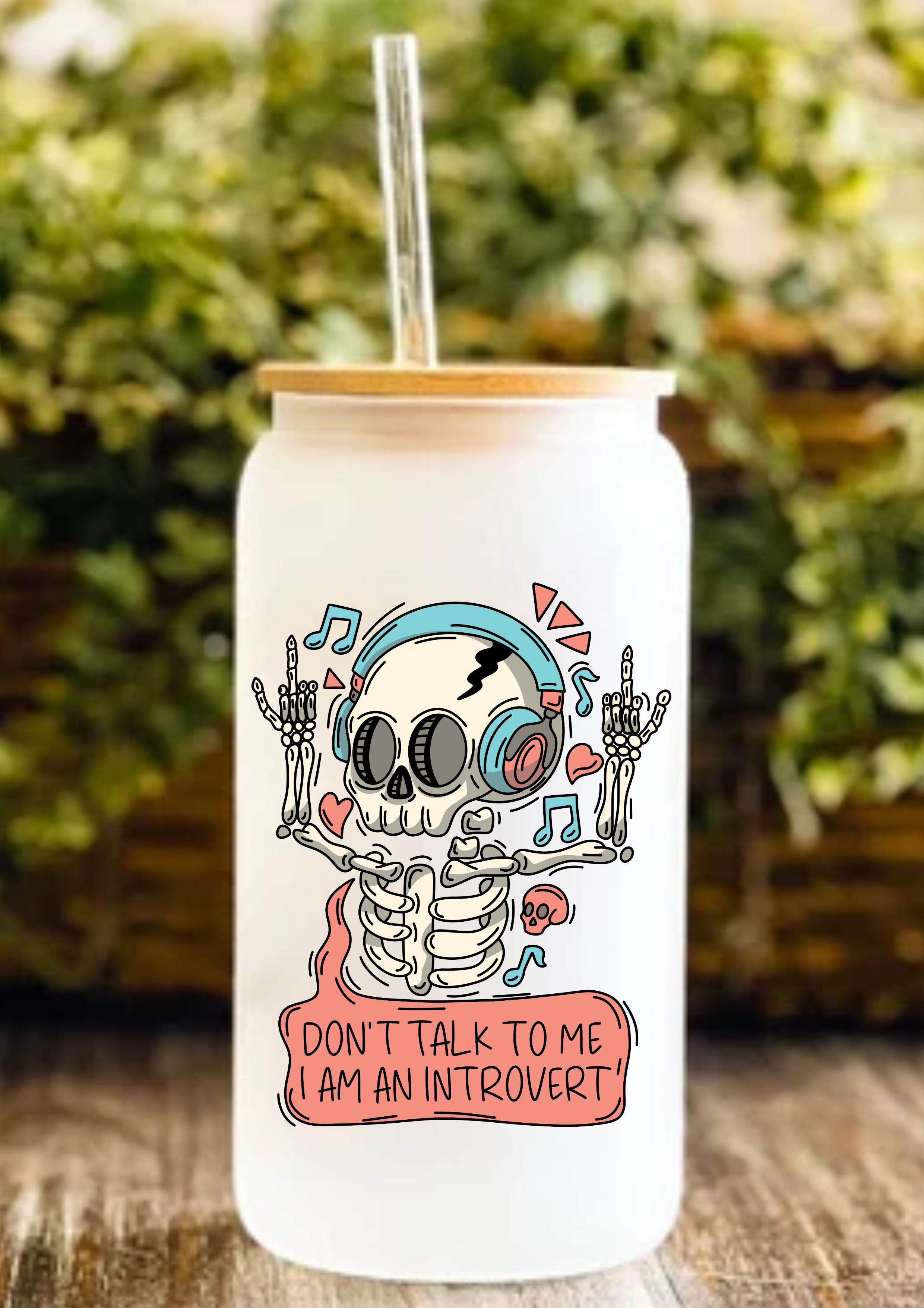 Don’t Talk To Me I Am An Introvert 12oz Frosted Glass Tumbler
