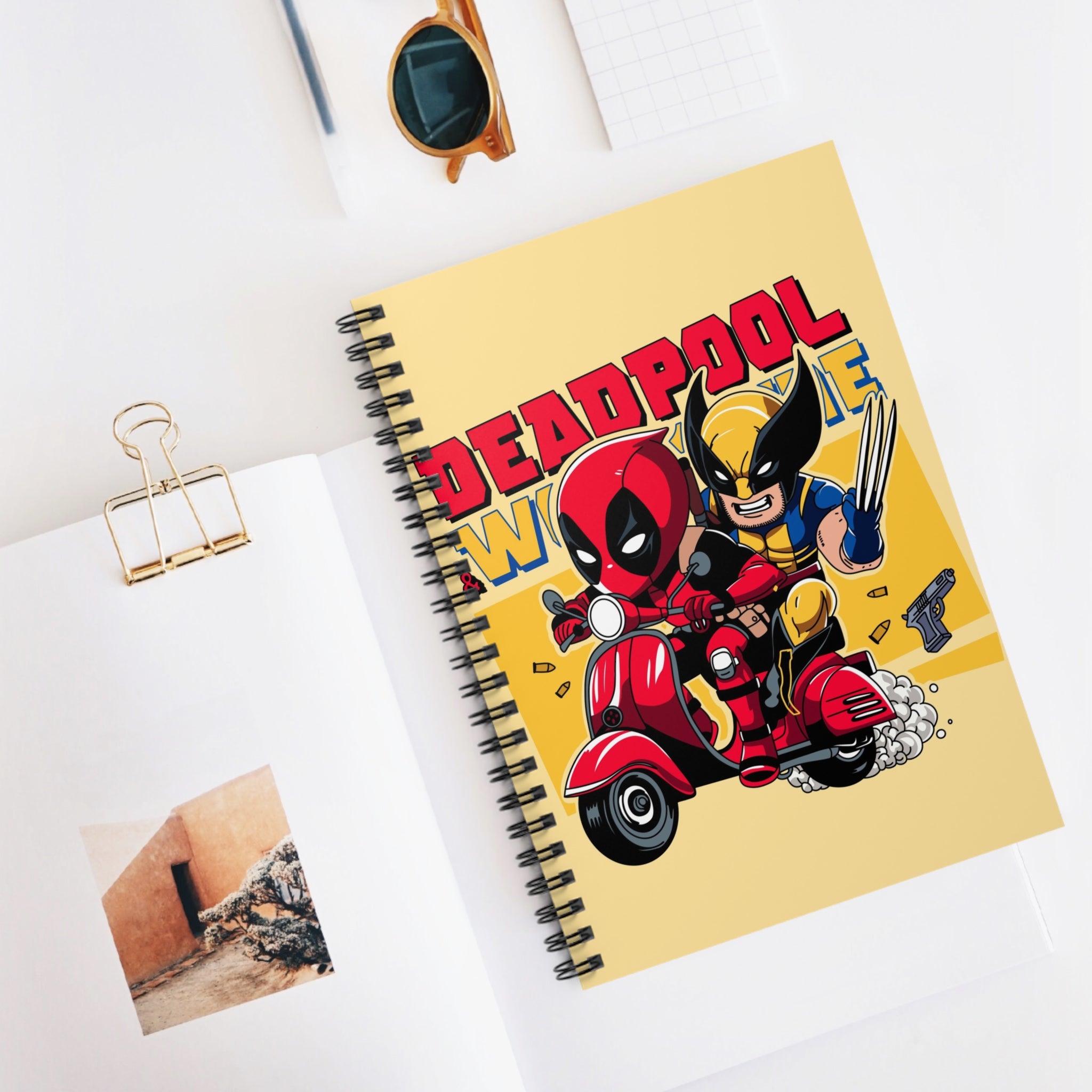 Deadpool Wolverine A5 Lined Notebook