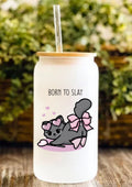 Born To Slay 12oz Frosted Glass Tumbler