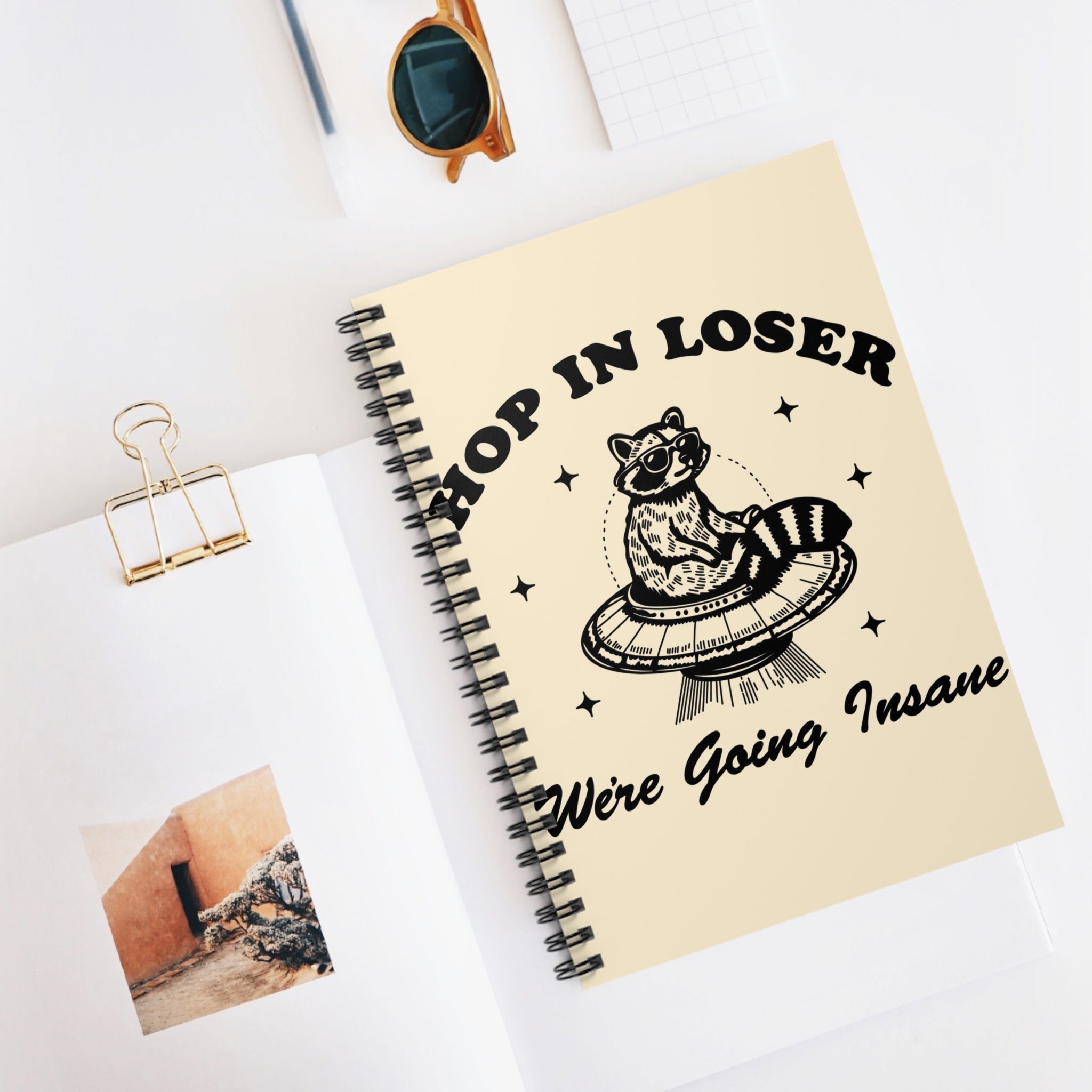 Hop In Loser We’re Going Insane A5 Lined Notebook