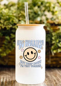 “No Worries” But Deep Down I’m Very Worried 12oz Frosted Glass Tumbler