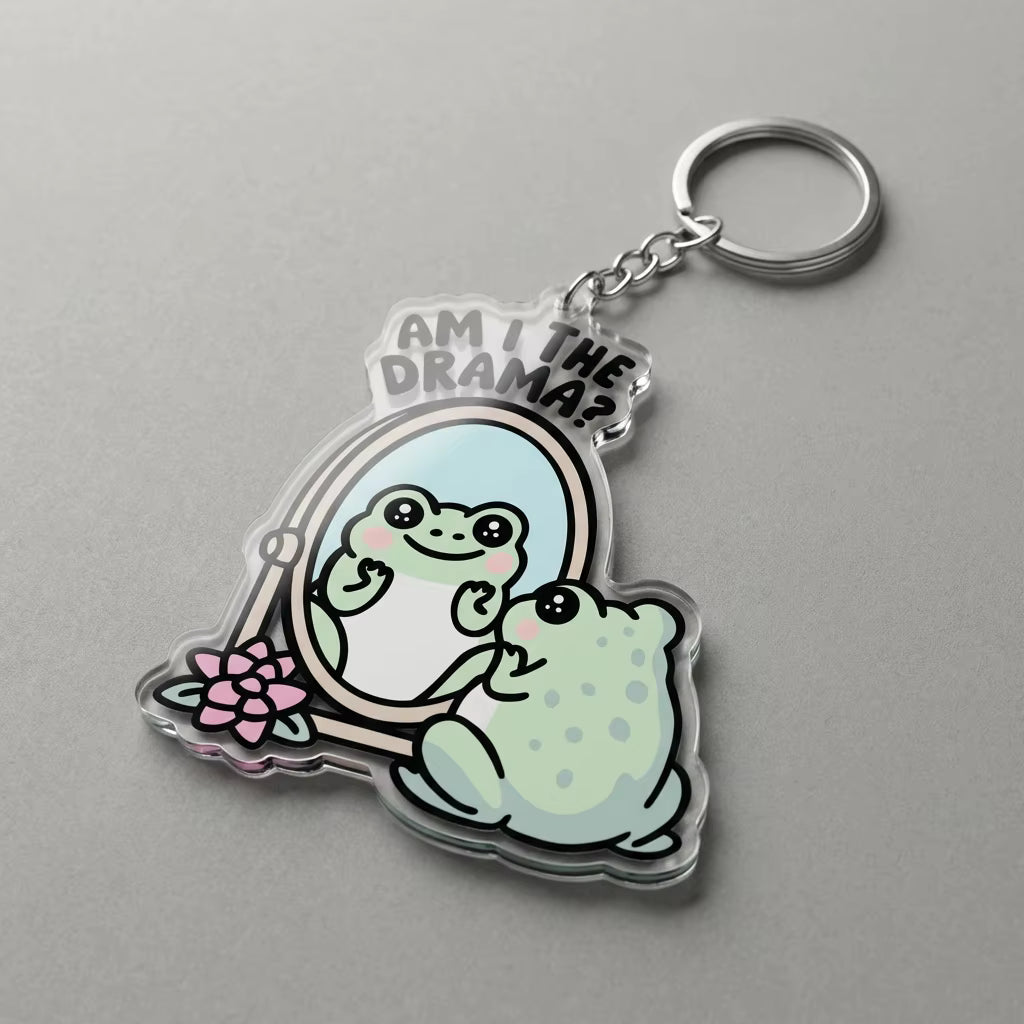 Am I The Drama? Acrylic Keyring