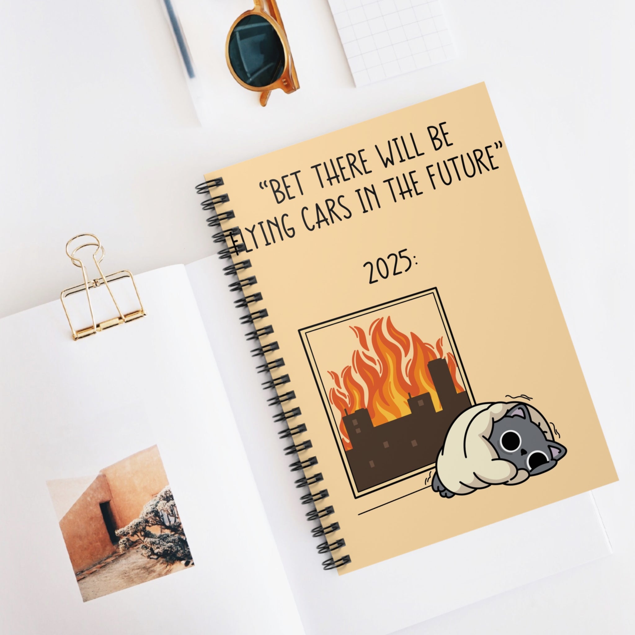 Bet There Will Be Flying Cars In The Future A5 Lined Notebook