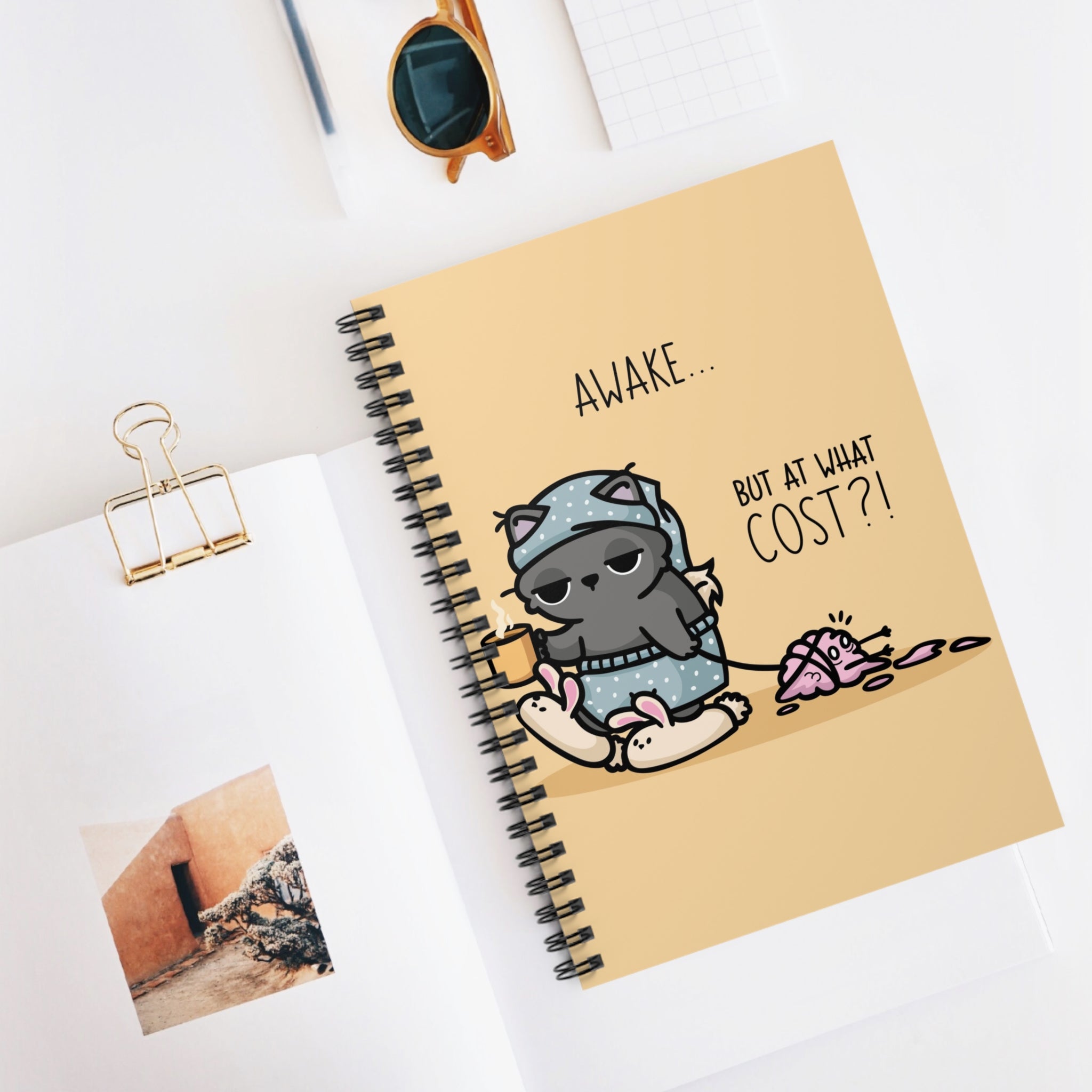 Awake… But At What Cost?! A5 Lined Notebook