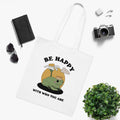 Be Happy With Who You Are White Tote Bag