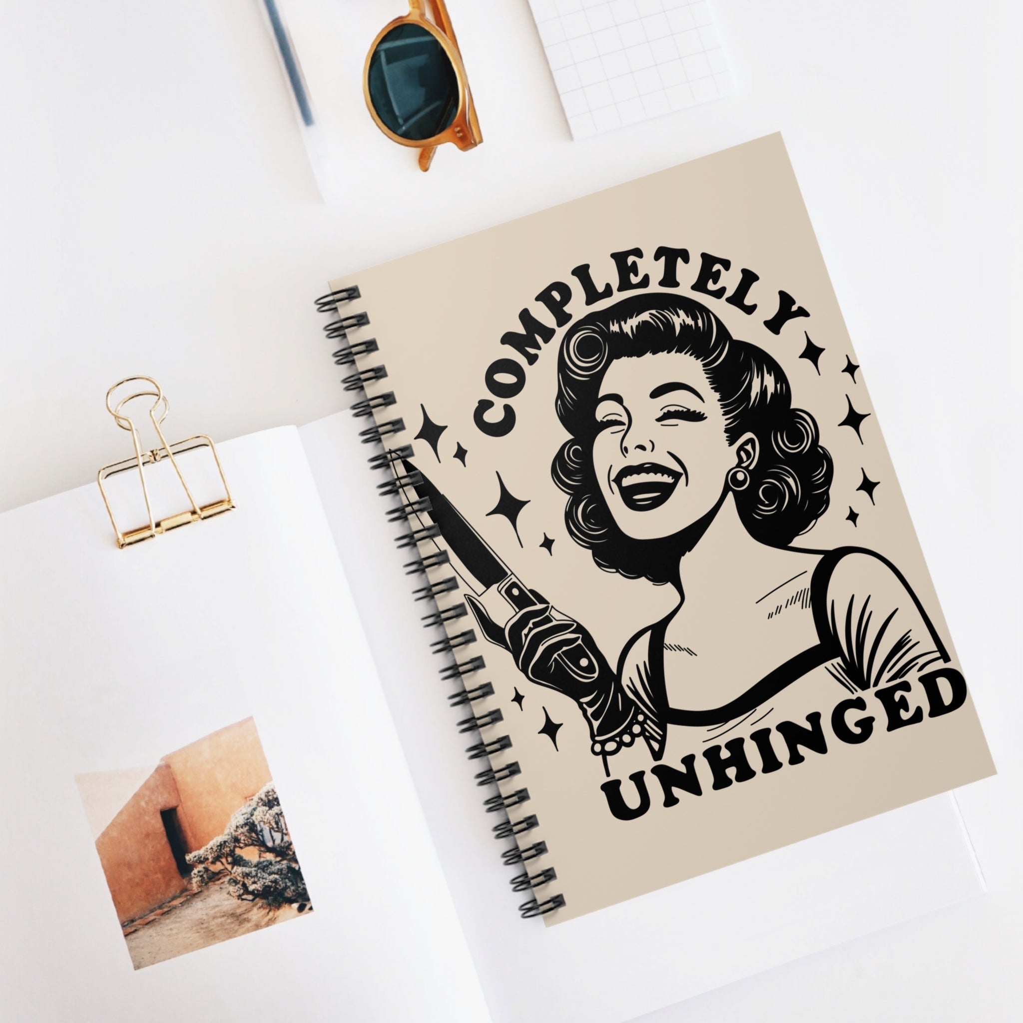 Completely Unhinged A5 Lined Notebook