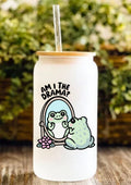 Am I The Drama? 12oz Frosted Glass Tumbler