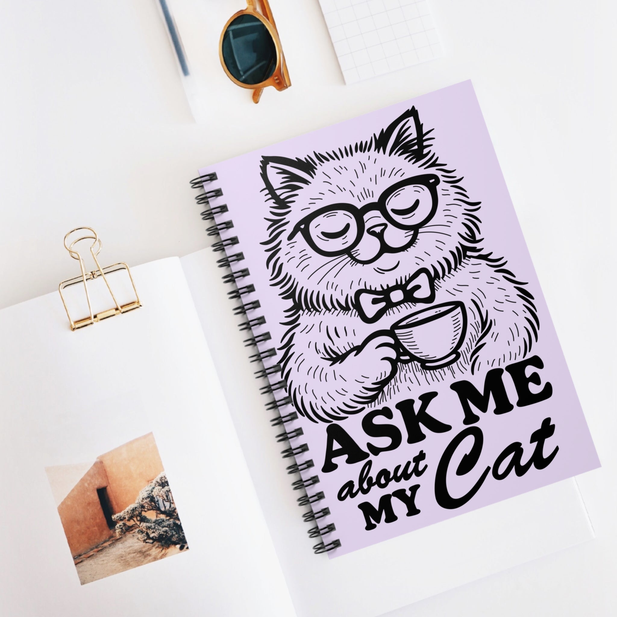Ask Me About My Cat A5 Lined Notebook