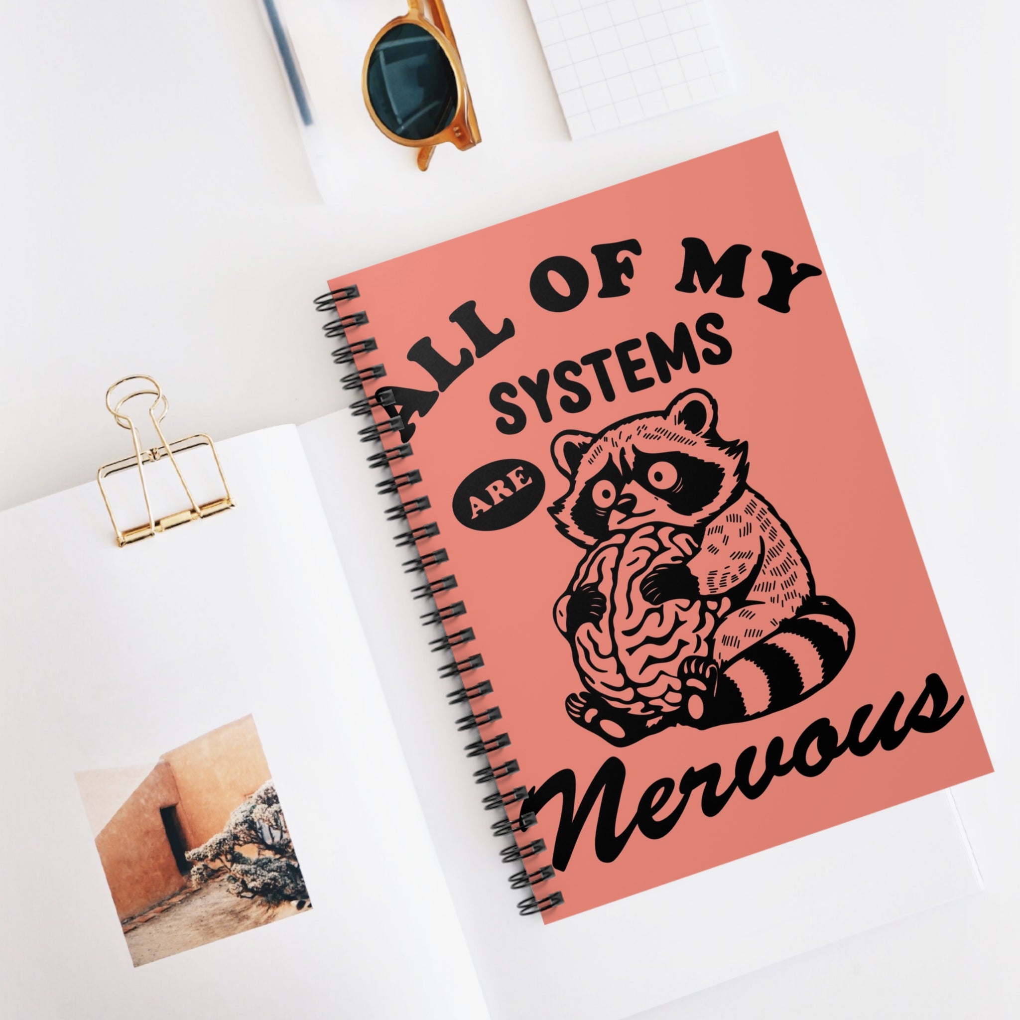 All Of My Systems Are Nervous A5 Lined Notebook
