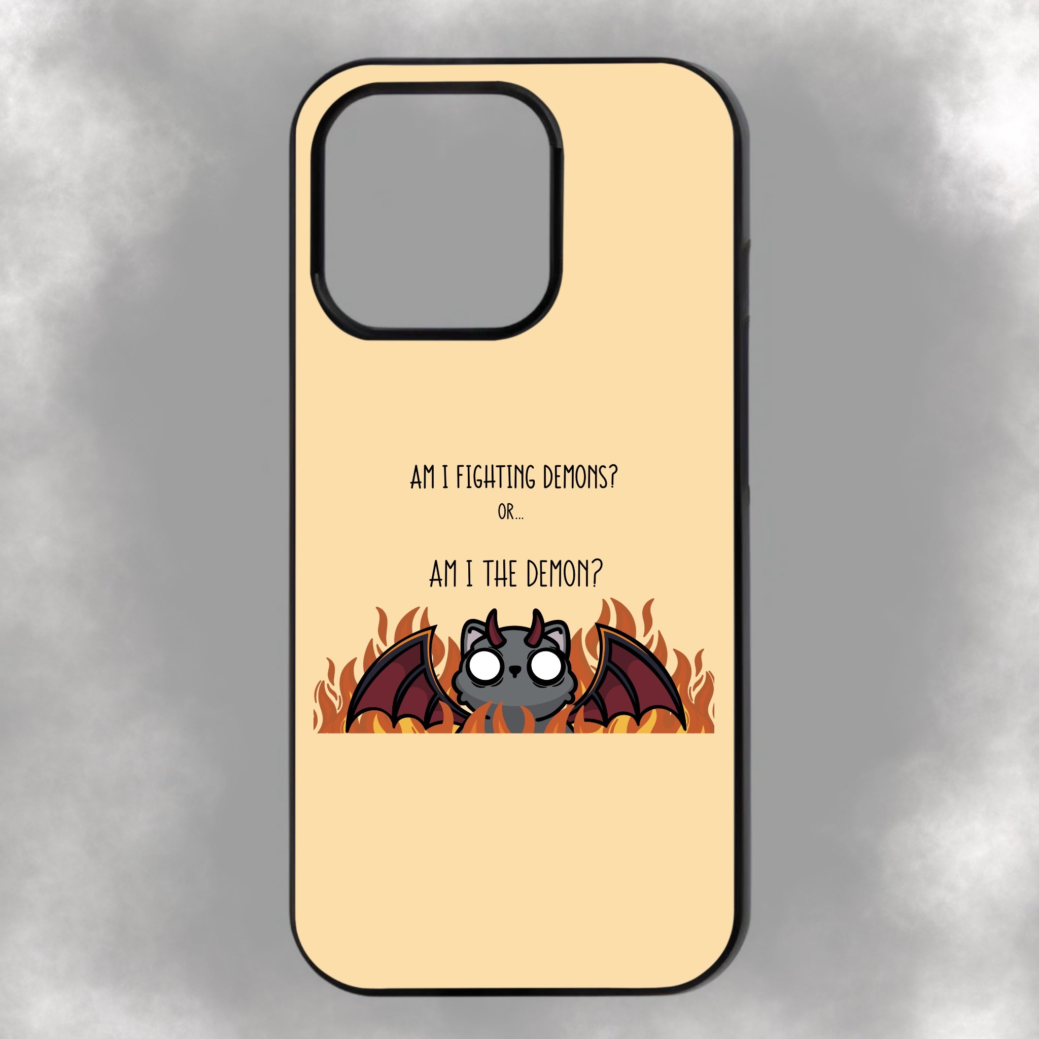 Am I Fighting Demons? Or… Am I The Demon? iPhone Rubber Phone Case