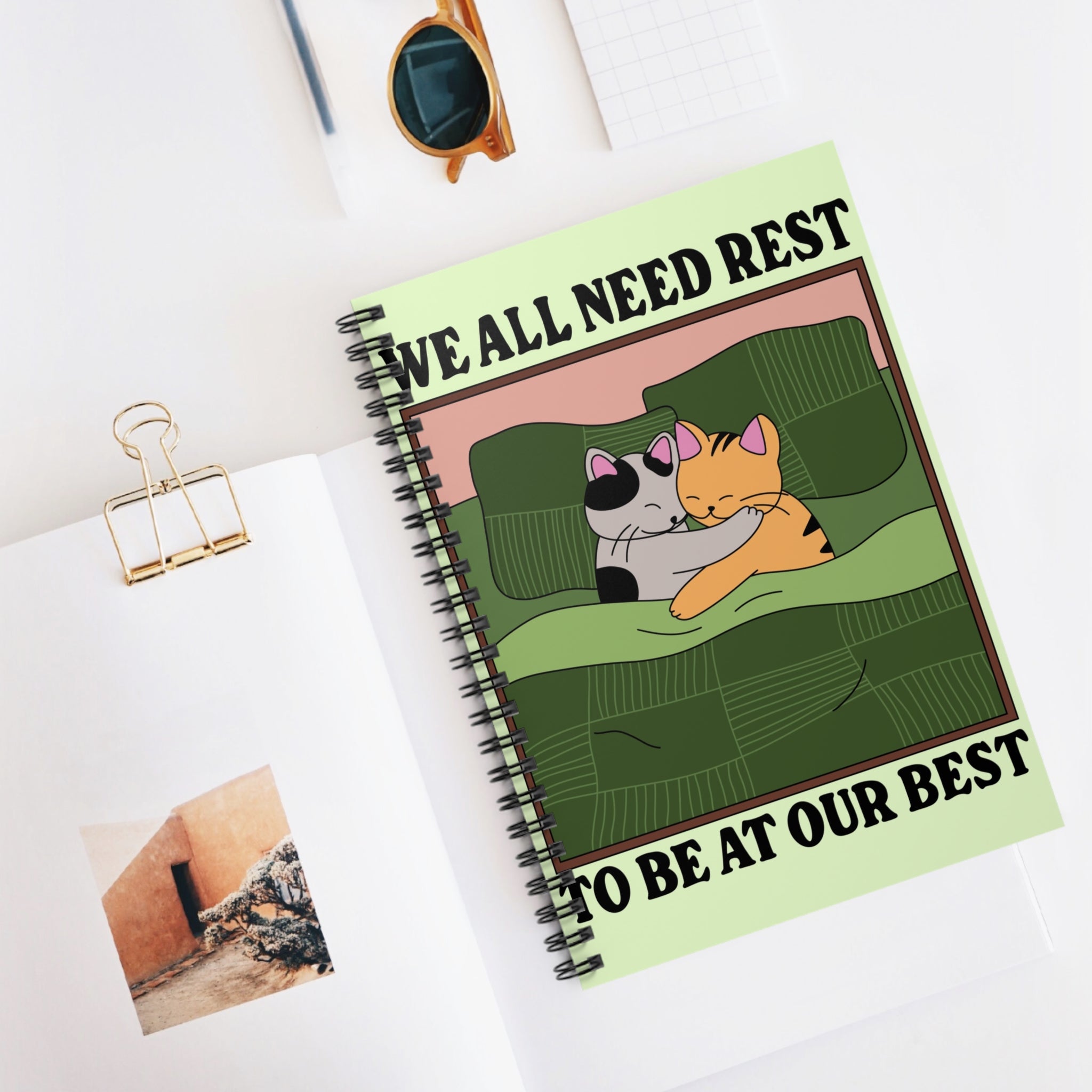 We All Need Rest To Be At Our Best A5 Lined Notebook