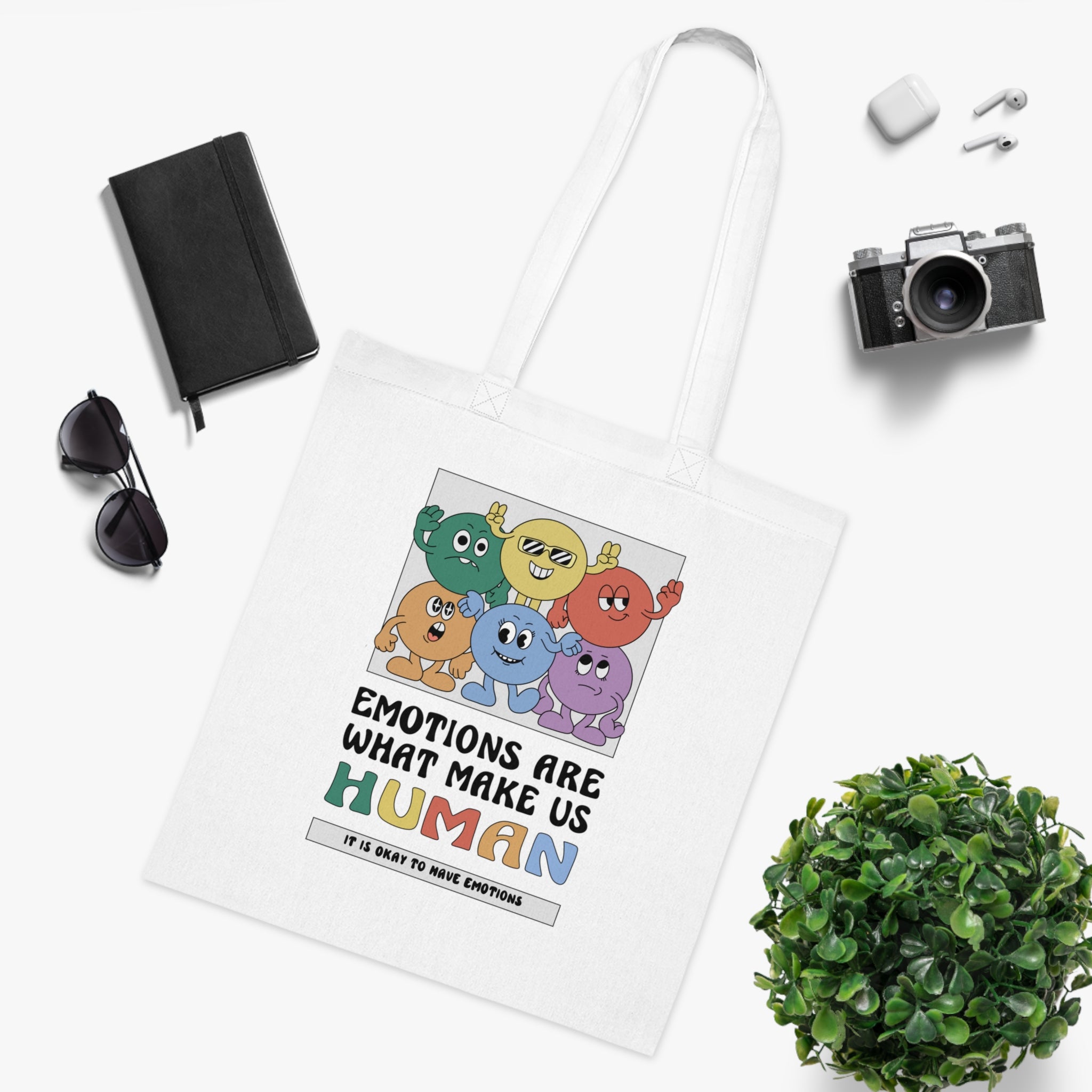 Emotions Are What Make Us Human White Tote Bag