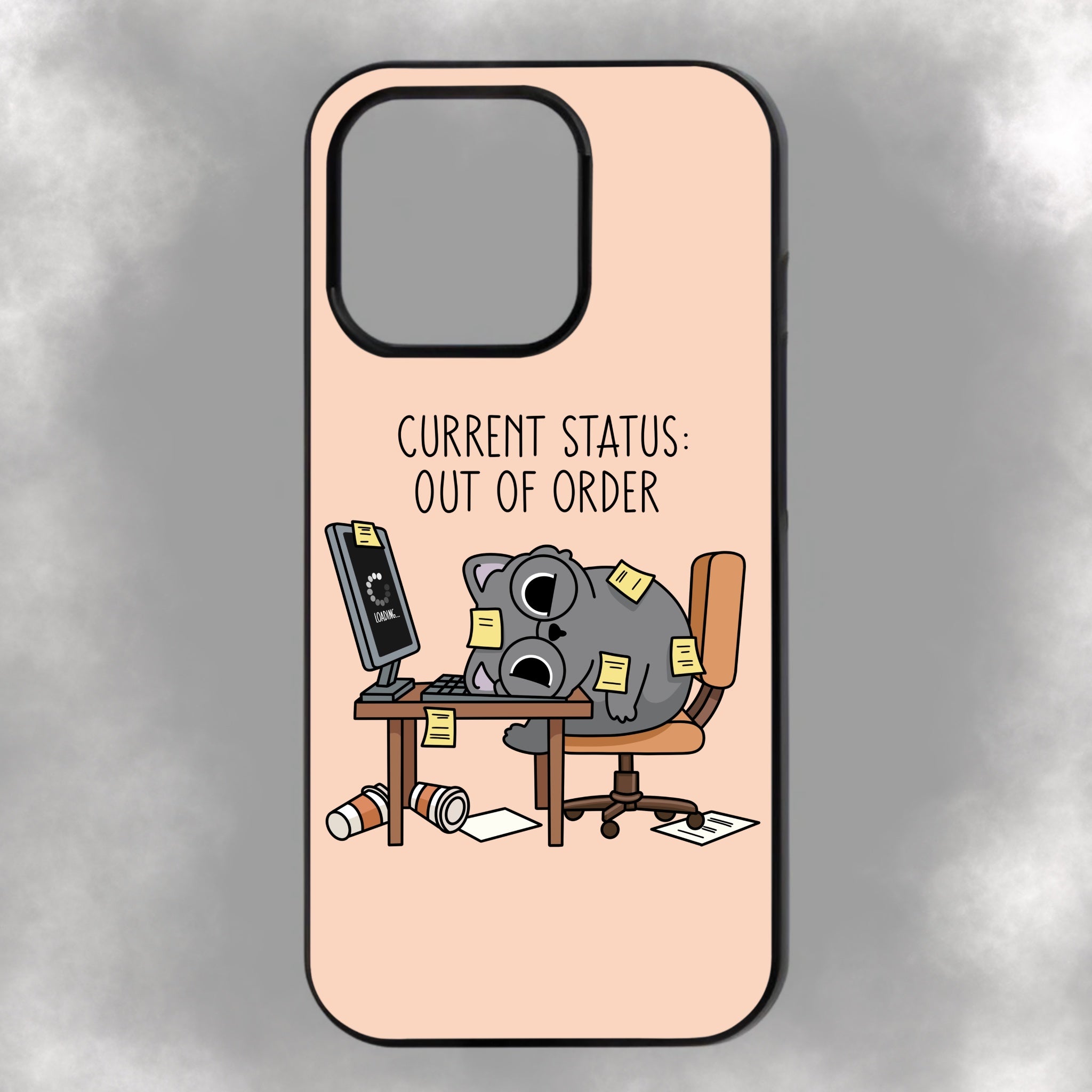Current Status: Out Of Order iPhone Rubber Phone Case