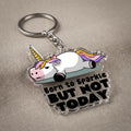 Born To Sparkle But Not Today Acrylic Keyring