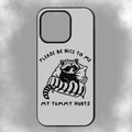 Please Be Nice To Me My Tummy Hurts iPhone Rubber Phone Case