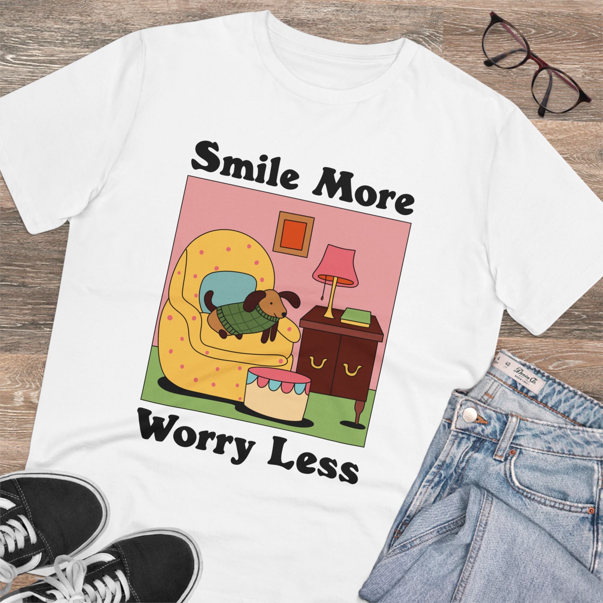 Smile More Worry Less Unisex T-Shirt