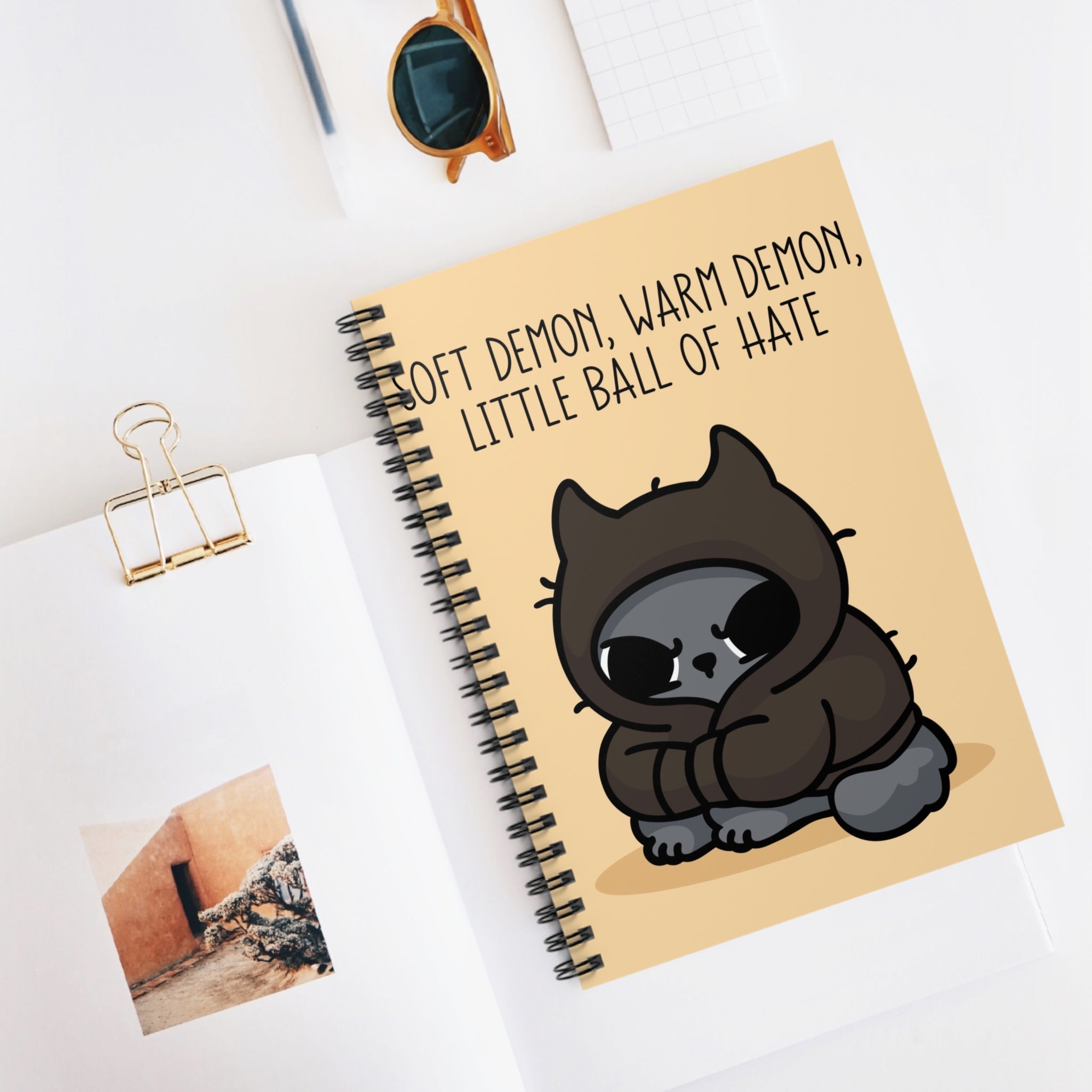 Soft Demon, Warm Demon, Little Ball Of Hate A5 Lined Notebook