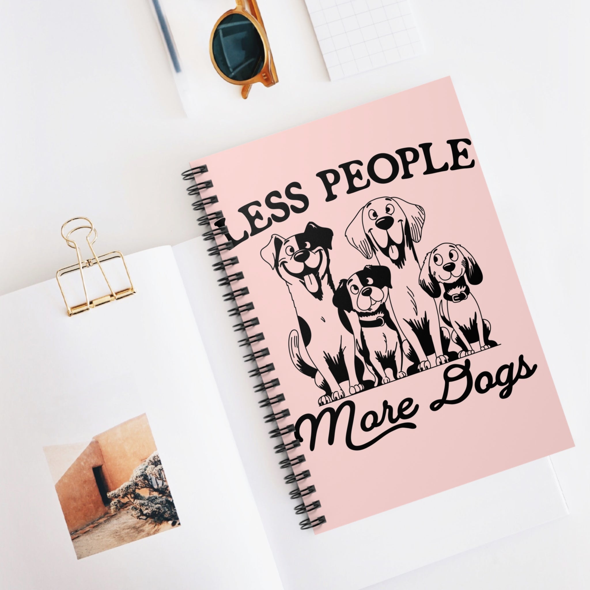 Less People More Dogs A5 Lined Notebook