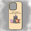 Born To Sparkle, Just Not Before My Coffee iPhone Rubber Phone Case