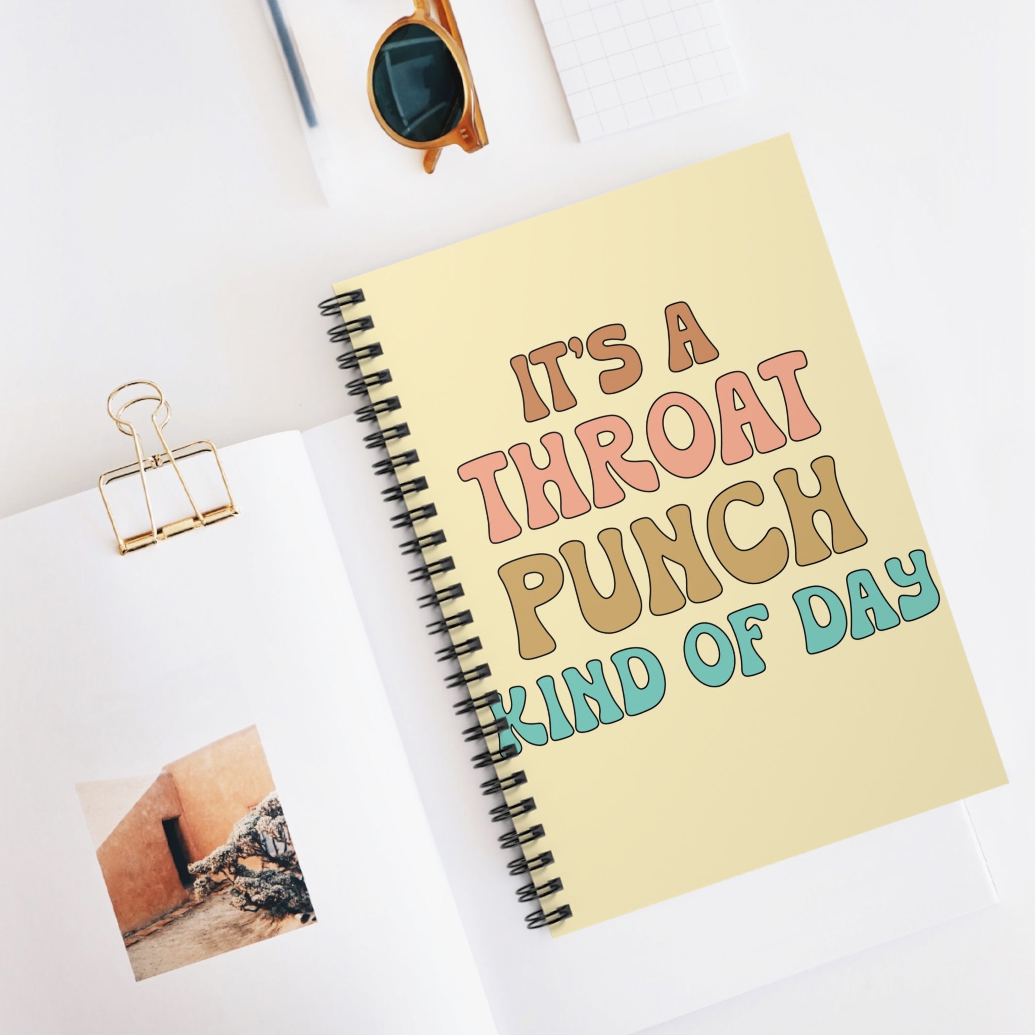 It’s A Throat Punch Kind Of Day A5 Lined Notebook