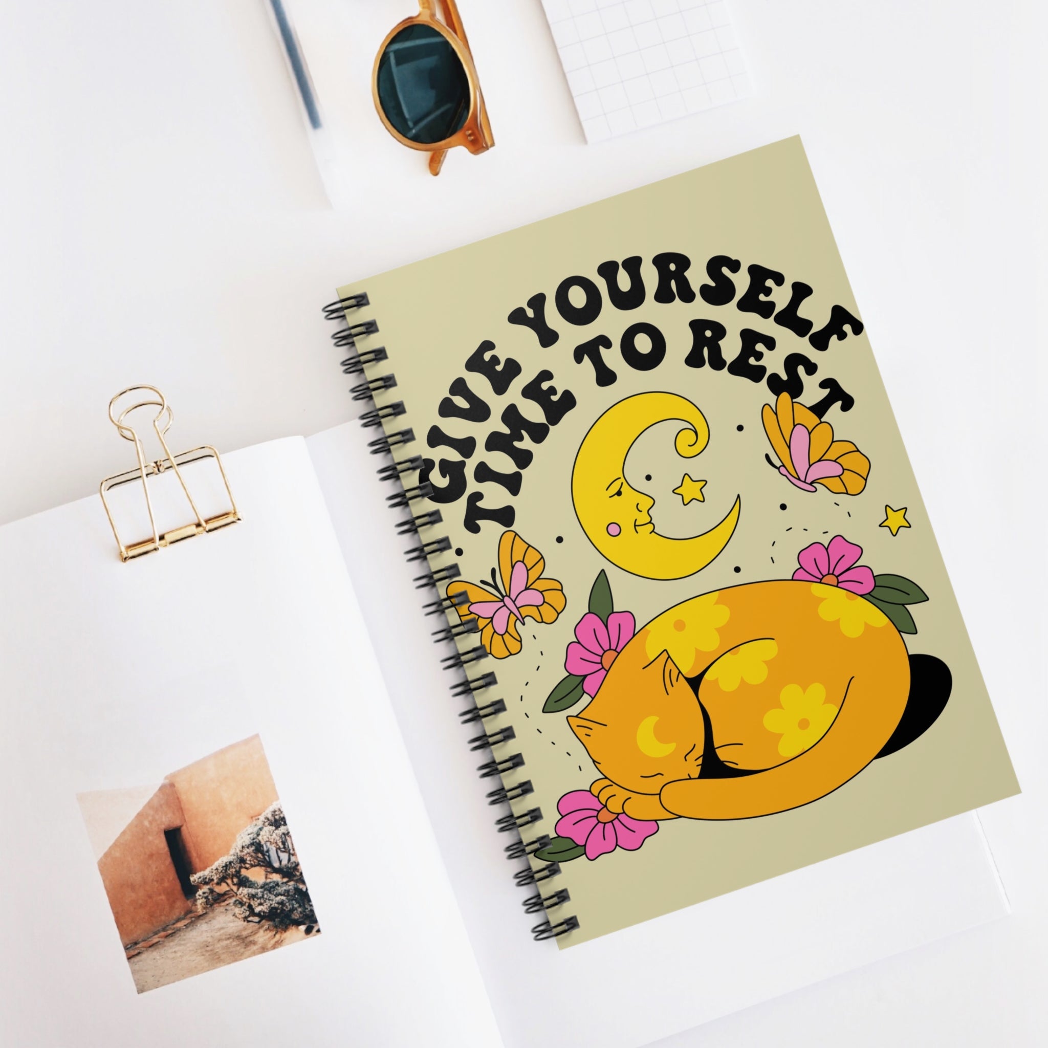 Give Yourself Time To Rest A5 Lined Notebook