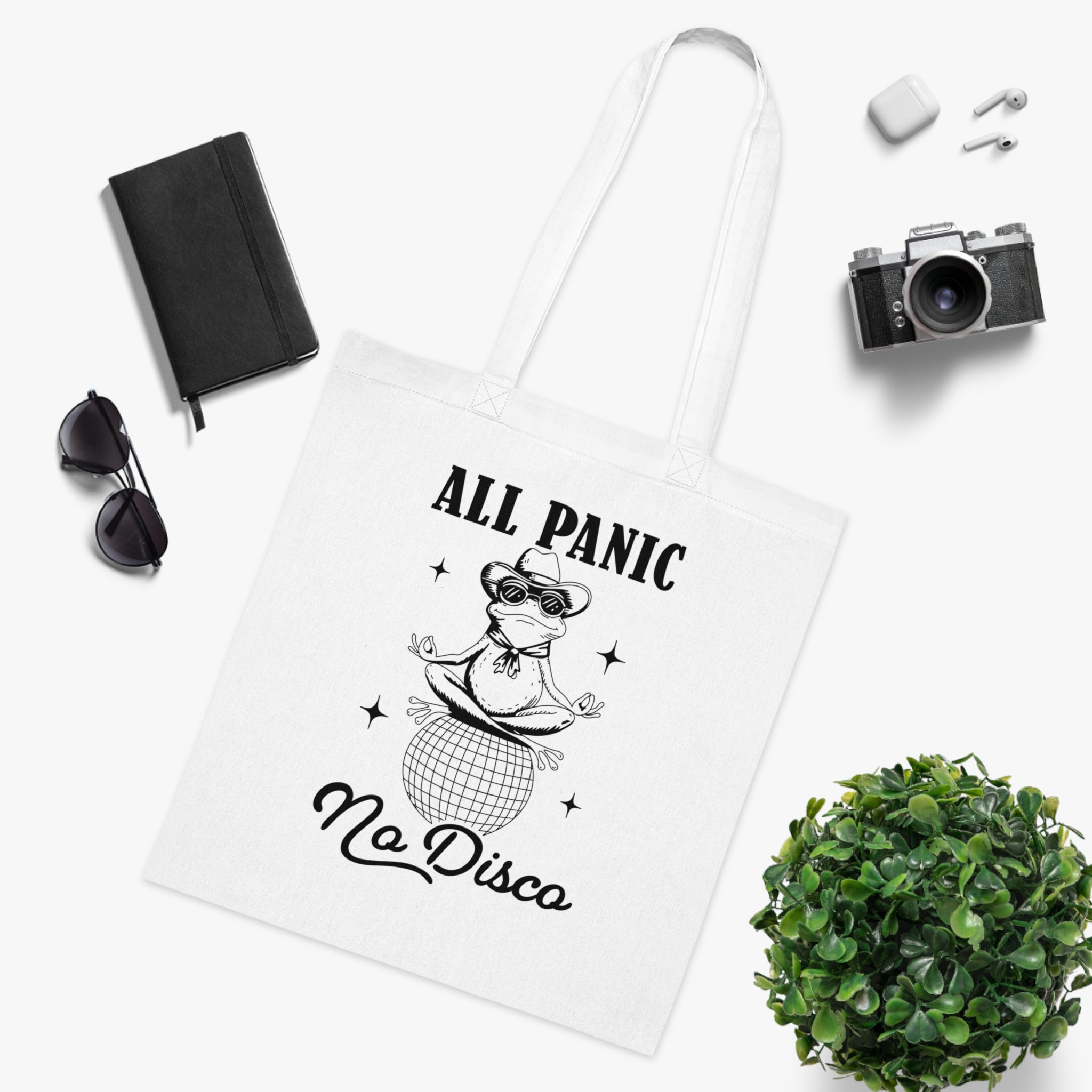 All Panic No Disco White Tote Bag