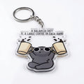 A Balanced Diet Is A Large Coffee In Each Hand Acrylic Keyring
