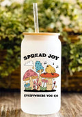 Spread Joy Everywhere You Go 12oz Frosted Glass Tumbler