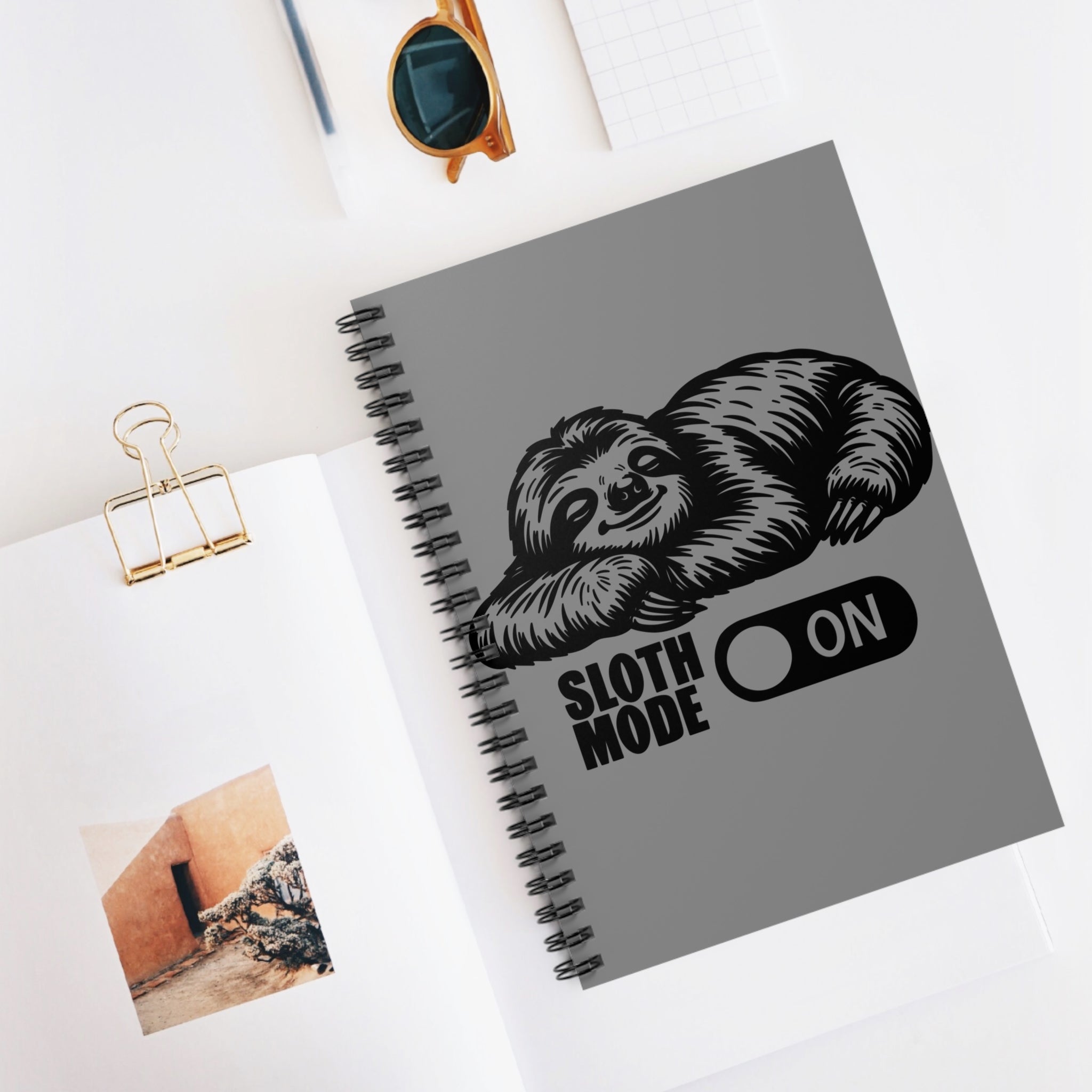 Sloth Mode On A5 Lined Notebook