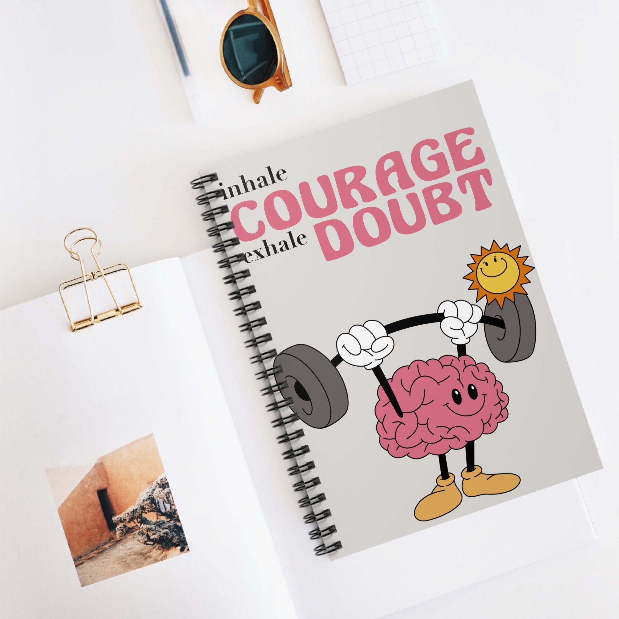 Inhale Courage Exhale Doubt A5 Lined Notebook