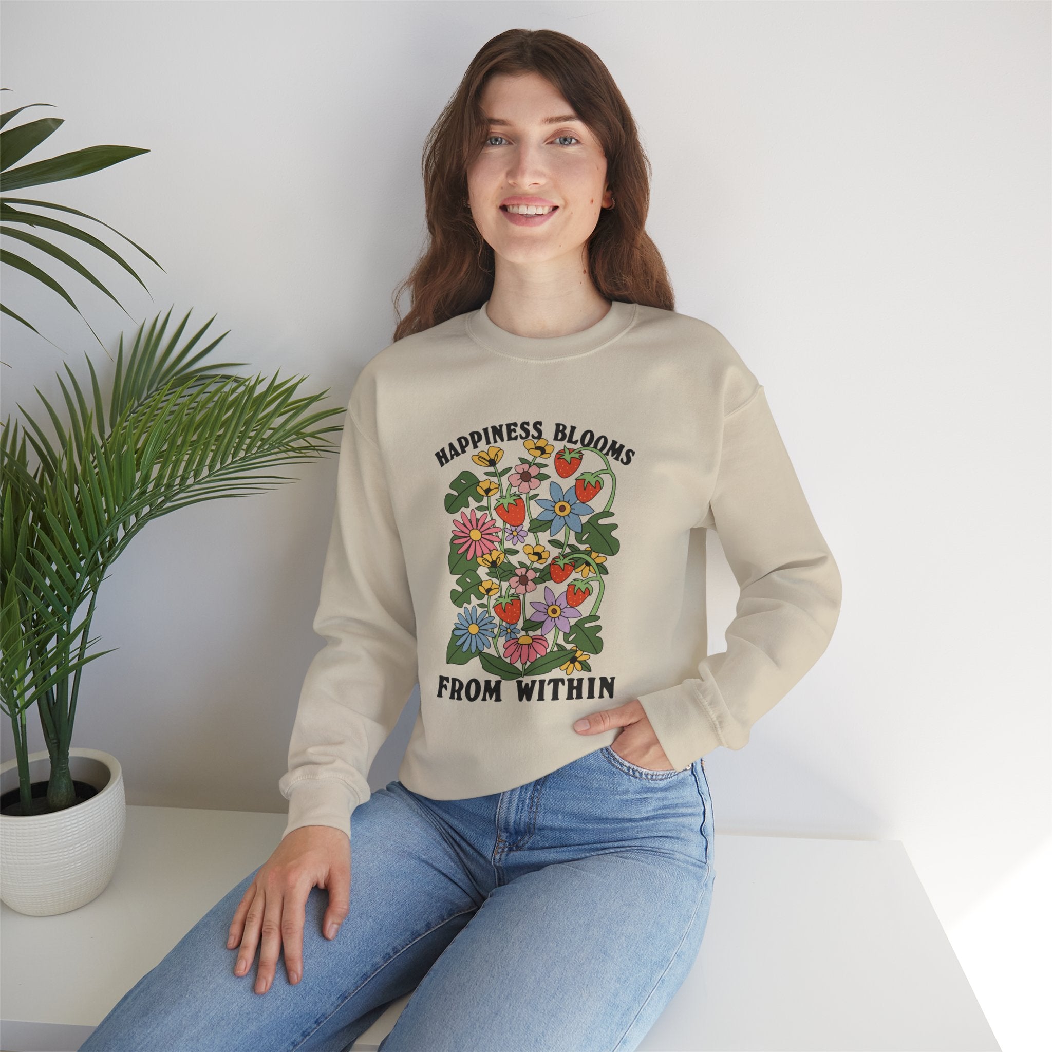 Happiness Blooms From Within Unisex Sweatshirt